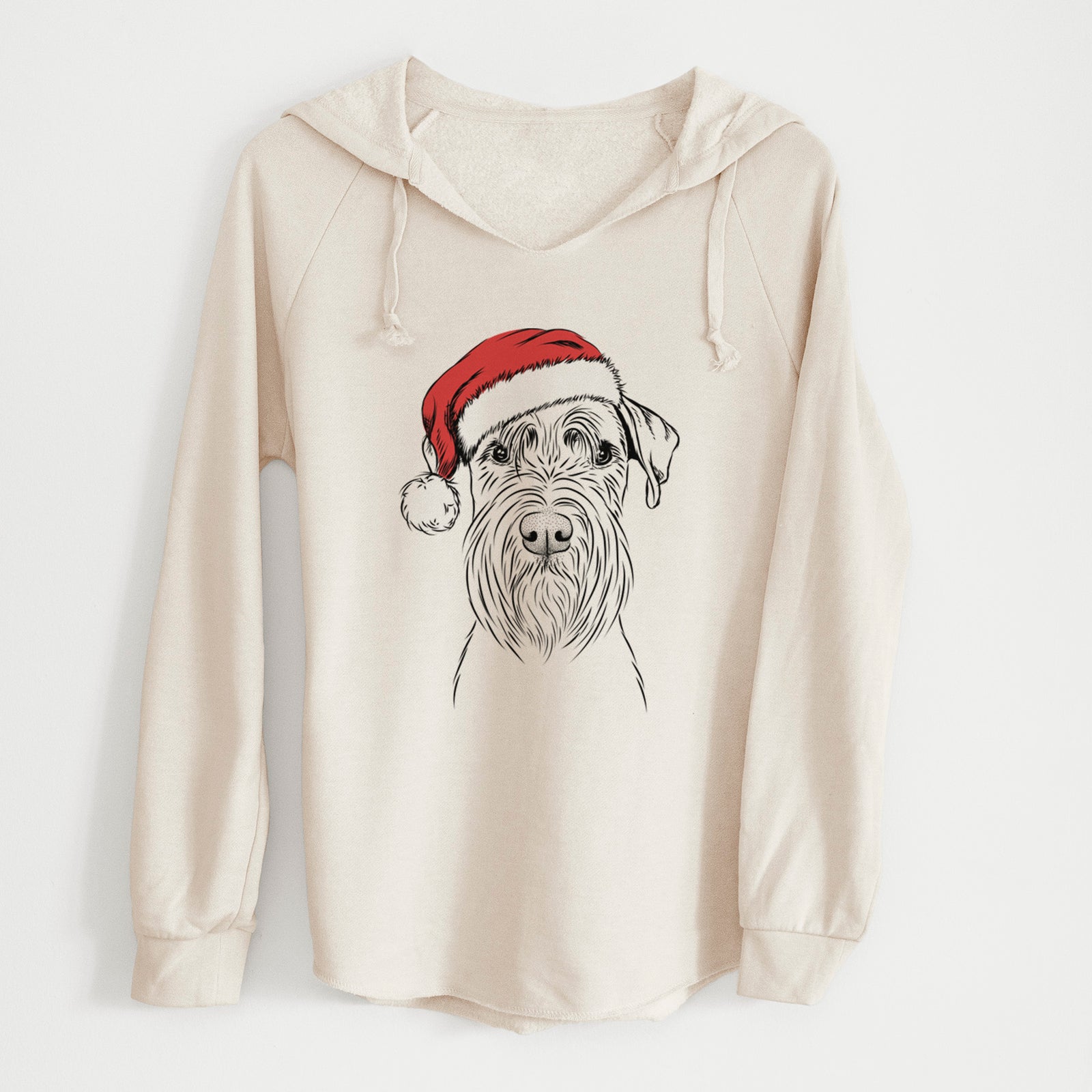 Santa Milton the Schnauzer - Cali Wave Hooded Sweatshirt