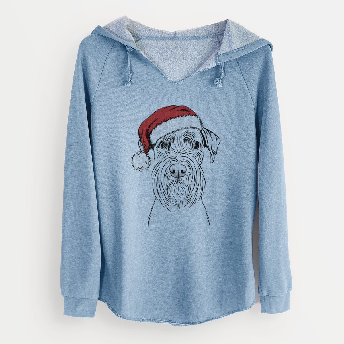Santa Milton the Schnauzer - Cali Wave Hooded Sweatshirt
