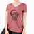 Santa Milton the Soft Coated Wheaten Terrier - Women's V-neck Shirt