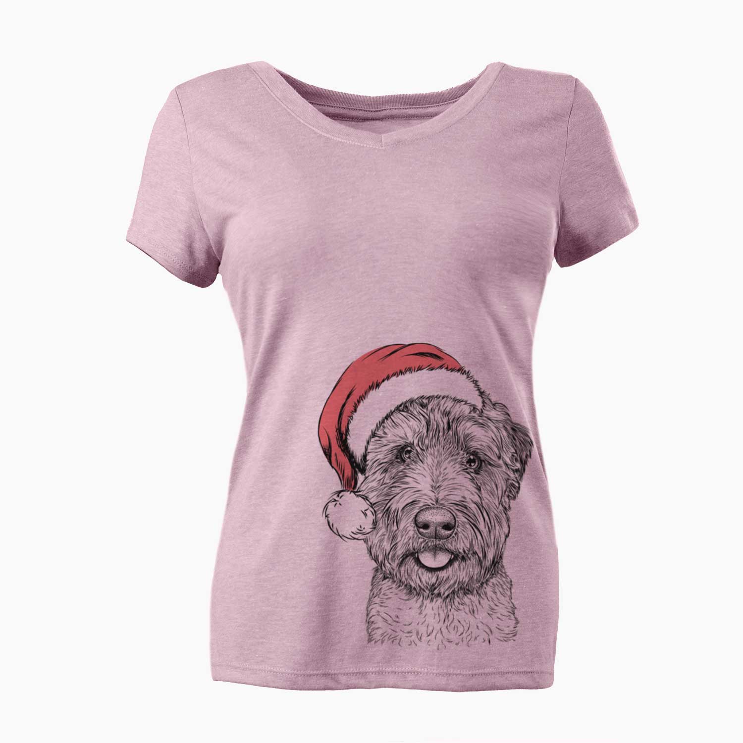 Santa Milton the Soft Coated Wheaten Terrier - Women's V-neck Shirt