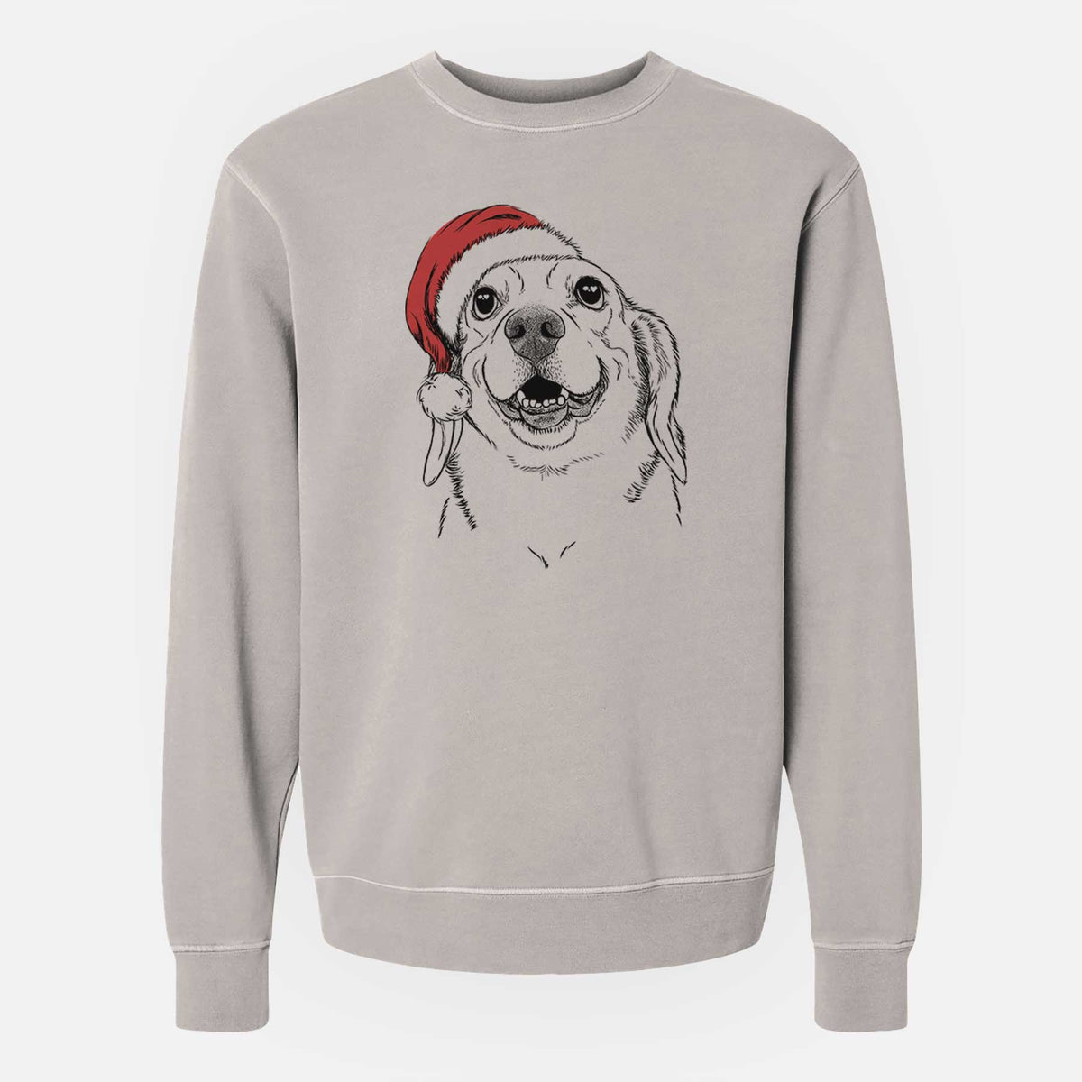 Santa Minnie the Corgle - Unisex Pigment Dyed Crew Sweatshirt