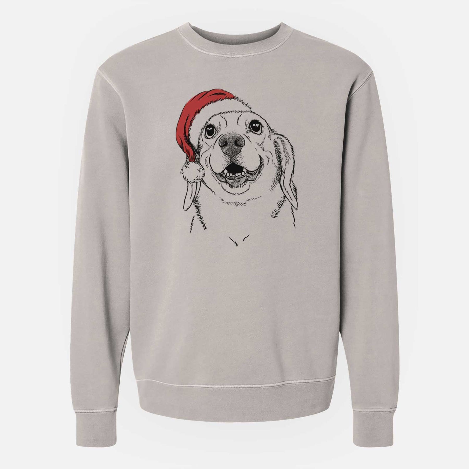 Santa Minnie the Corgle - Unisex Pigment Dyed Crew Sweatshirt