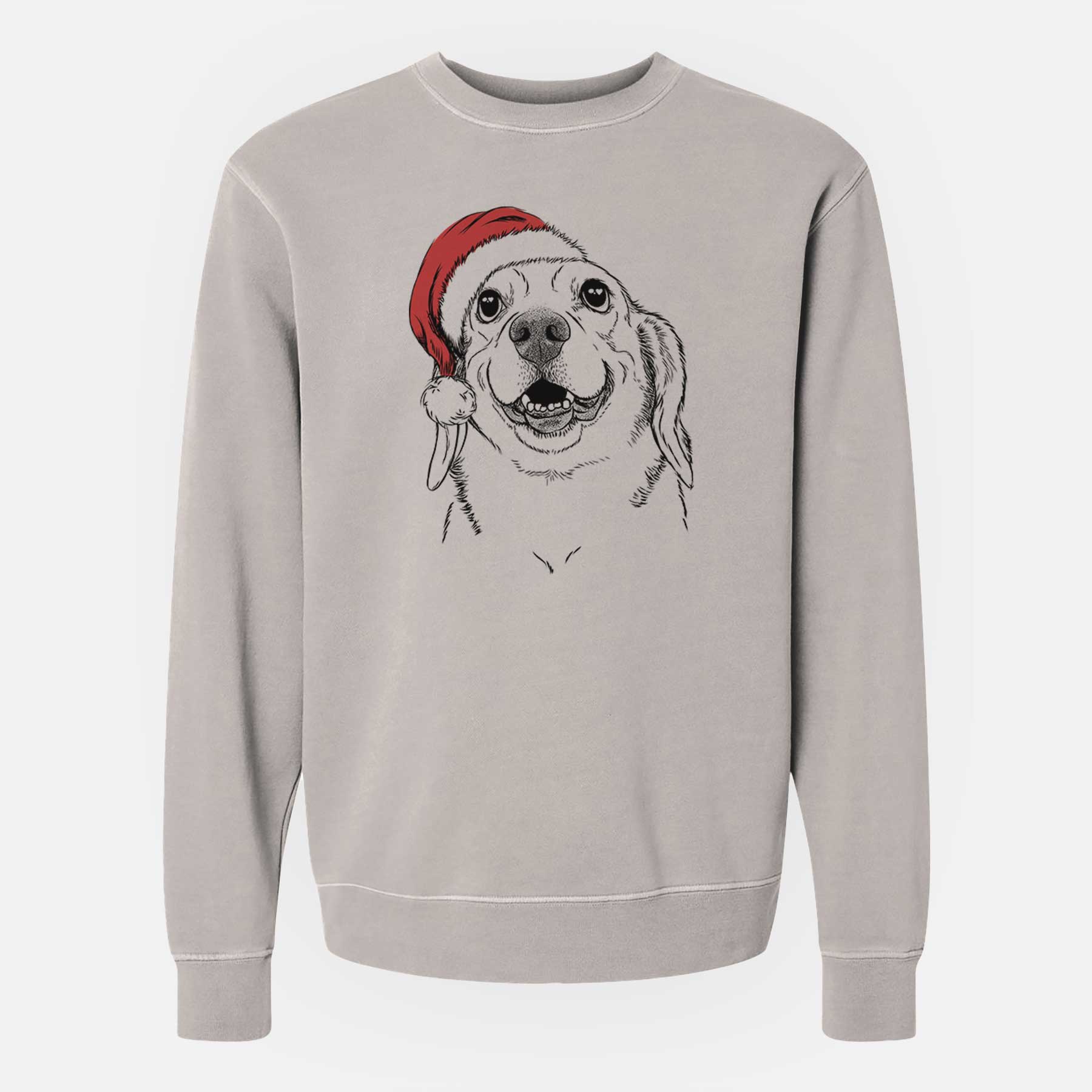 Santa Minnie the Corgle - Unisex Pigment Dyed Crew Sweatshirt