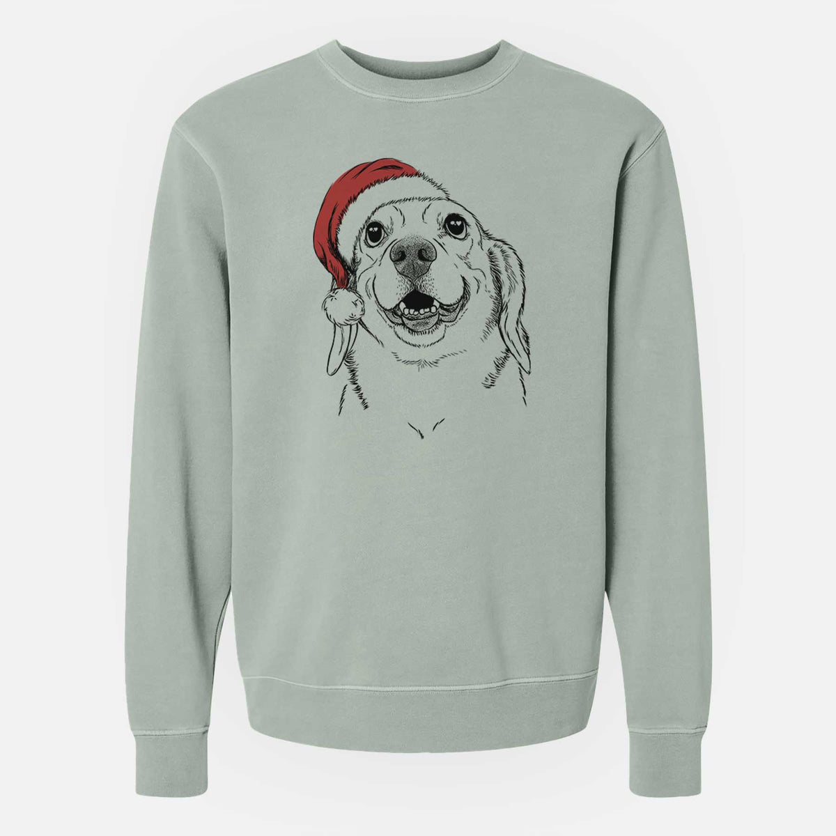Santa Minnie the Corgle - Unisex Pigment Dyed Crew Sweatshirt