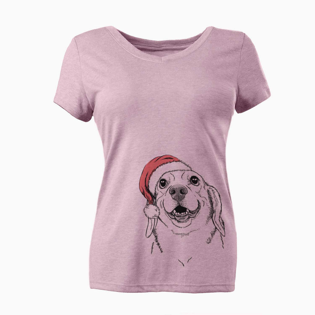 Santa Minnie the Corgle - Women's V-neck Shirt