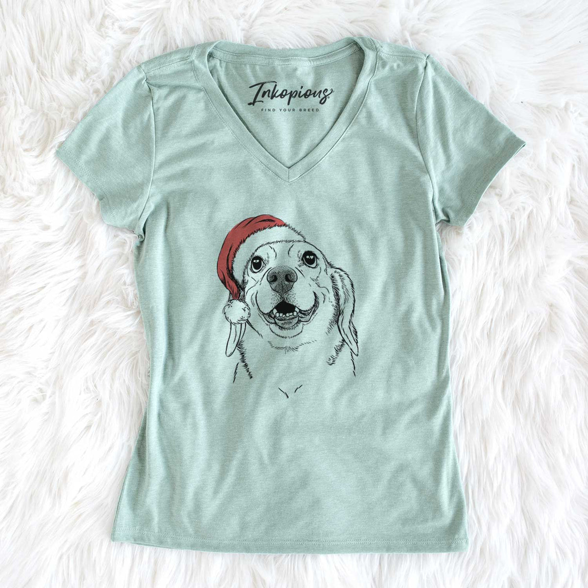 Santa Minnie the Corgle - Women's V-neck Shirt