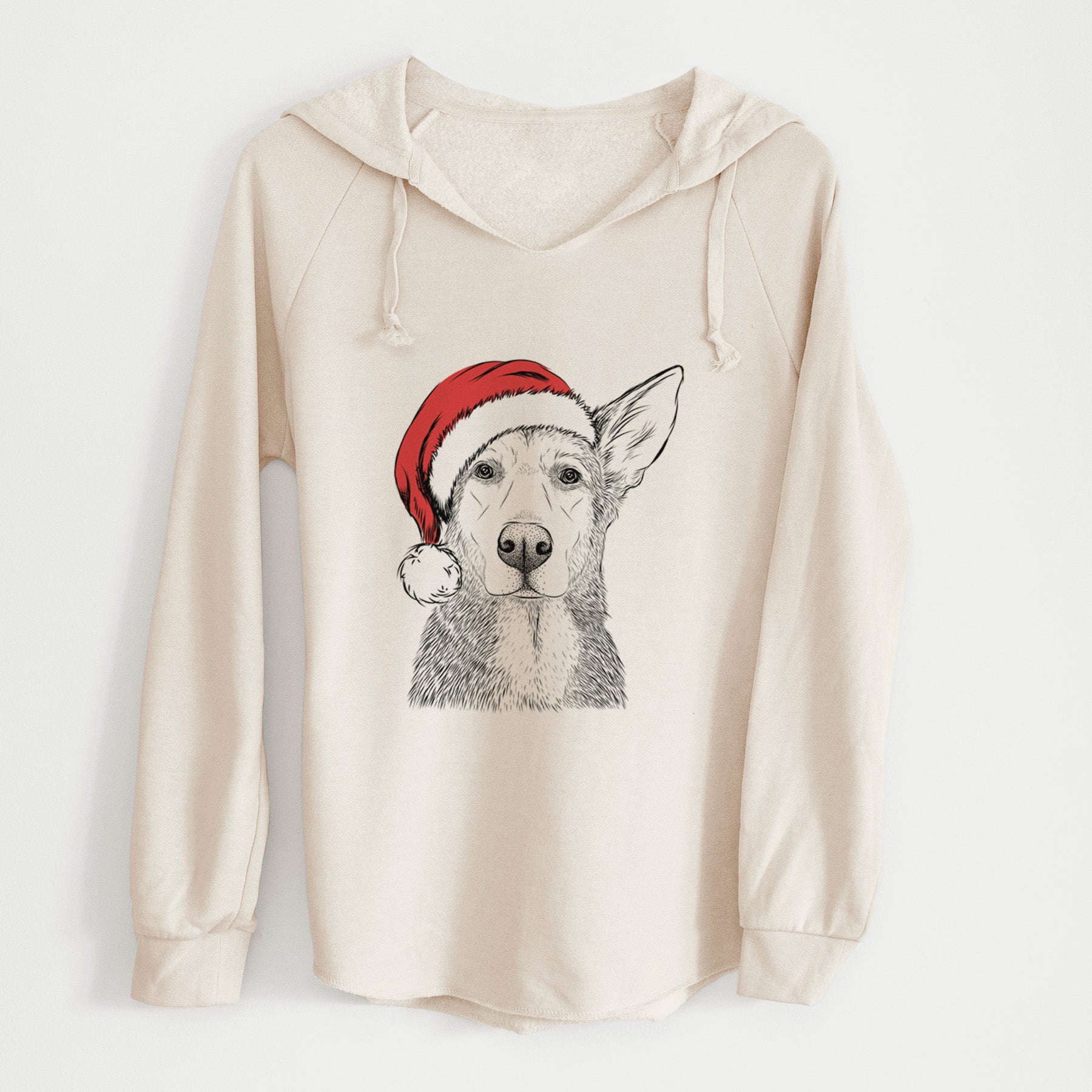 Santa Misty the German Shepherd Mix - Cali Wave Hooded Sweatshirt