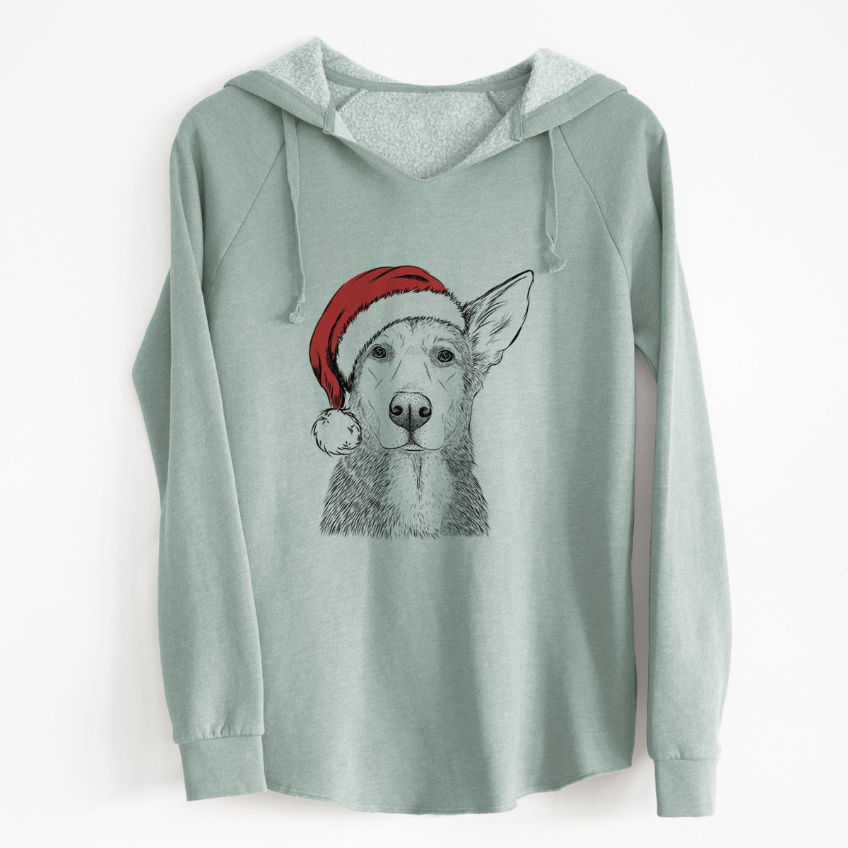 Santa Misty the German Shepherd Mix - Cali Wave Hooded Sweatshirt