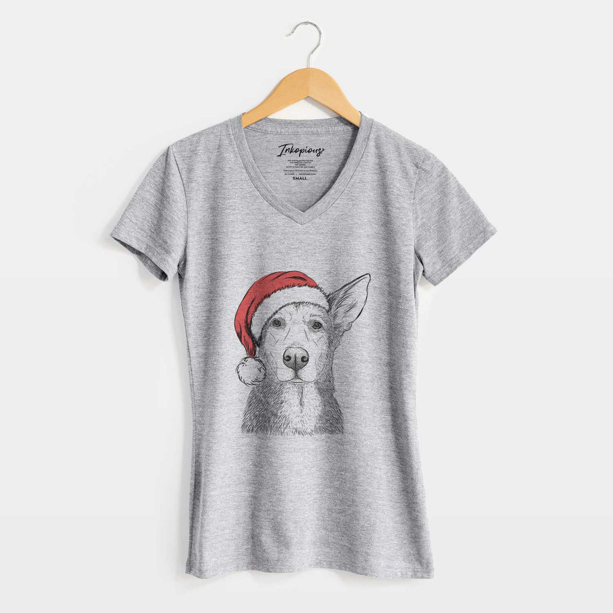 Santa Misty the German Shepherd Mix - Women's V-neck Shirt