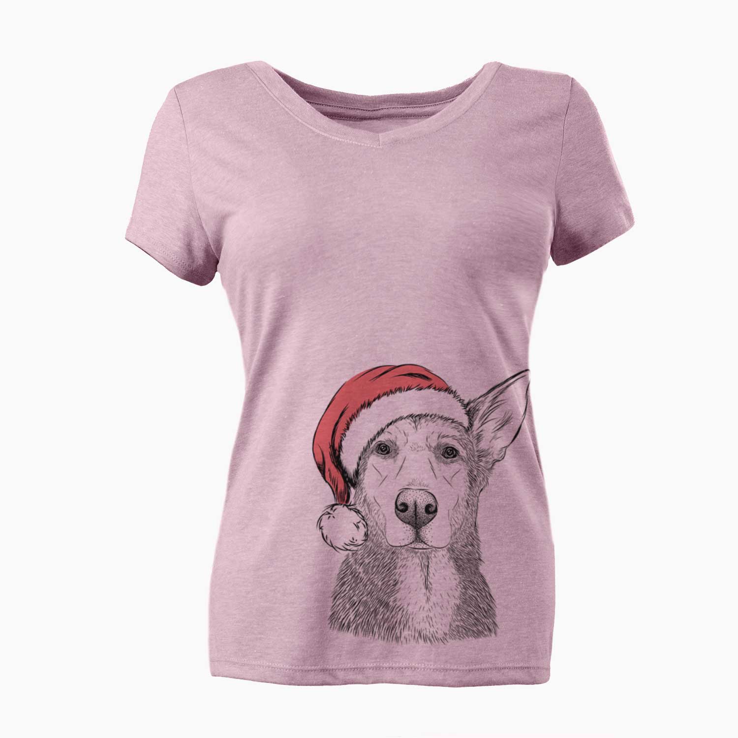 Santa Misty the German Shepherd Mix - Women's V-neck Shirt