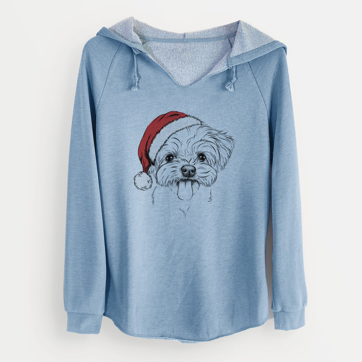 Santa Mochi the Maltese - Cali Wave Hooded Sweatshirt