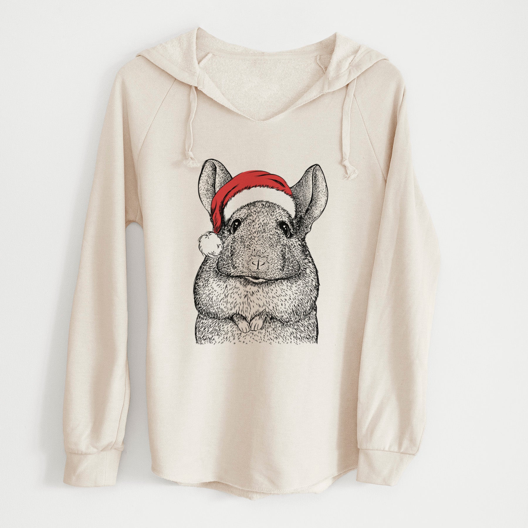 Santa Mojo the Chinchilla - Cali Wave Hooded Sweatshirt