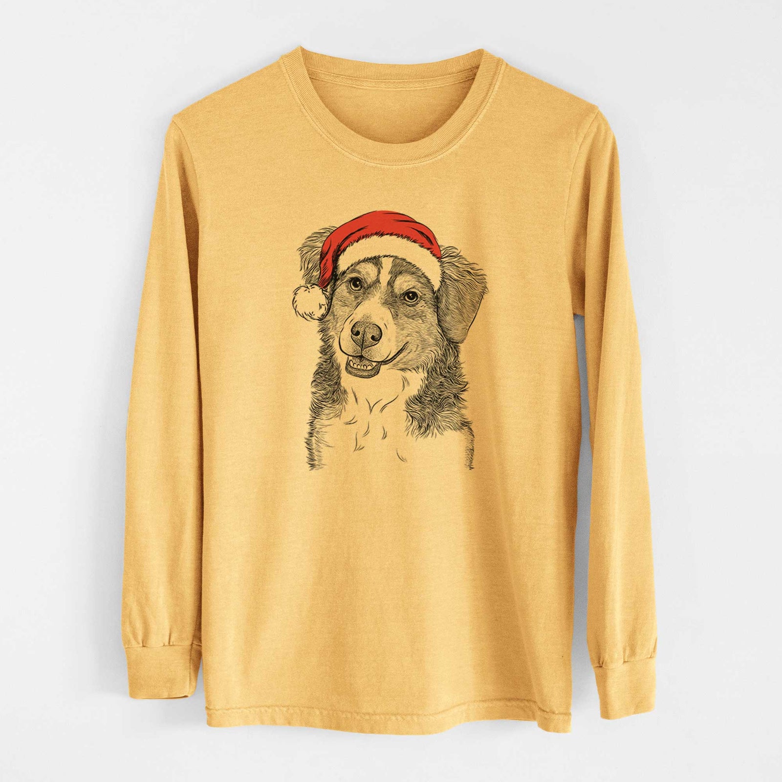 Santa Molly the Miniature Bernedoodle - Heavyweight 100% Cotton Long Sleeve
