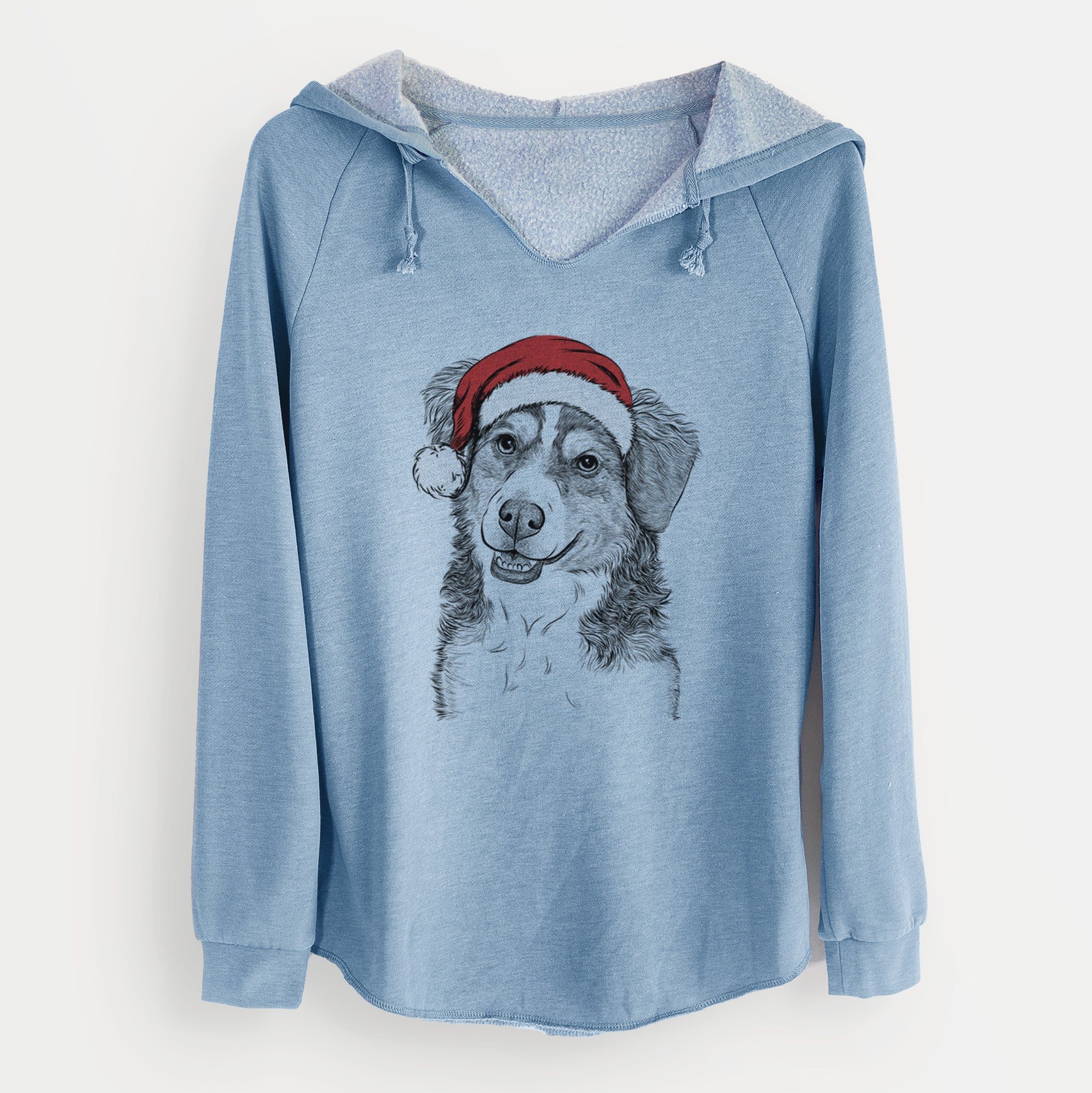 Santa Molly the Miniature Bernedoodle - Cali Wave Hooded Sweatshirt