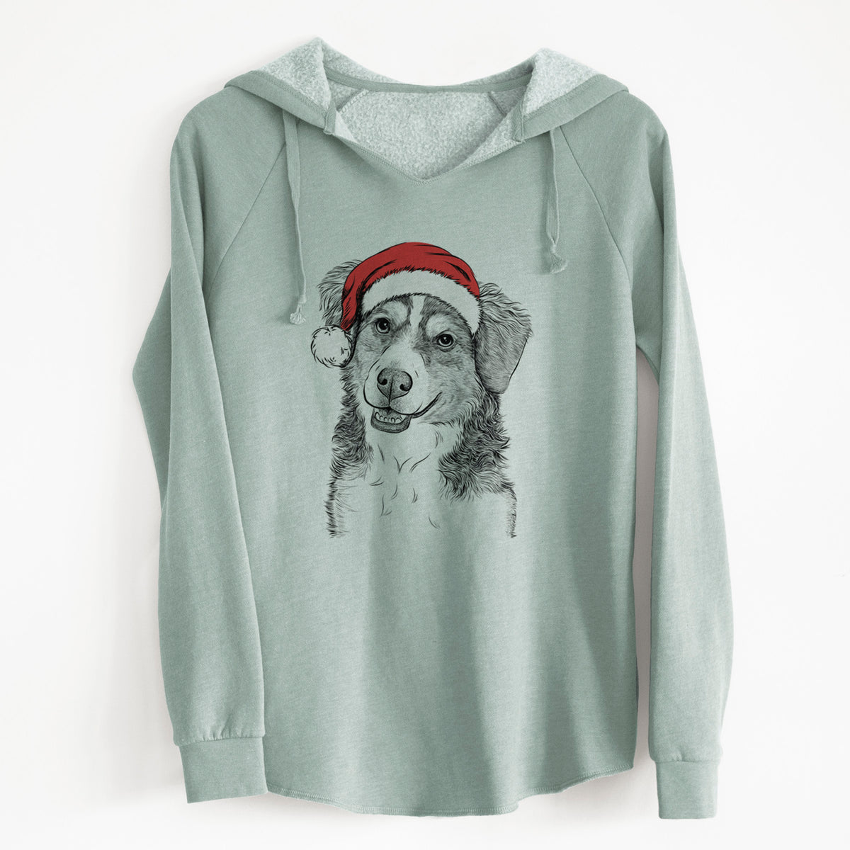 Santa Molly the Miniature Bernedoodle - Cali Wave Hooded Sweatshirt