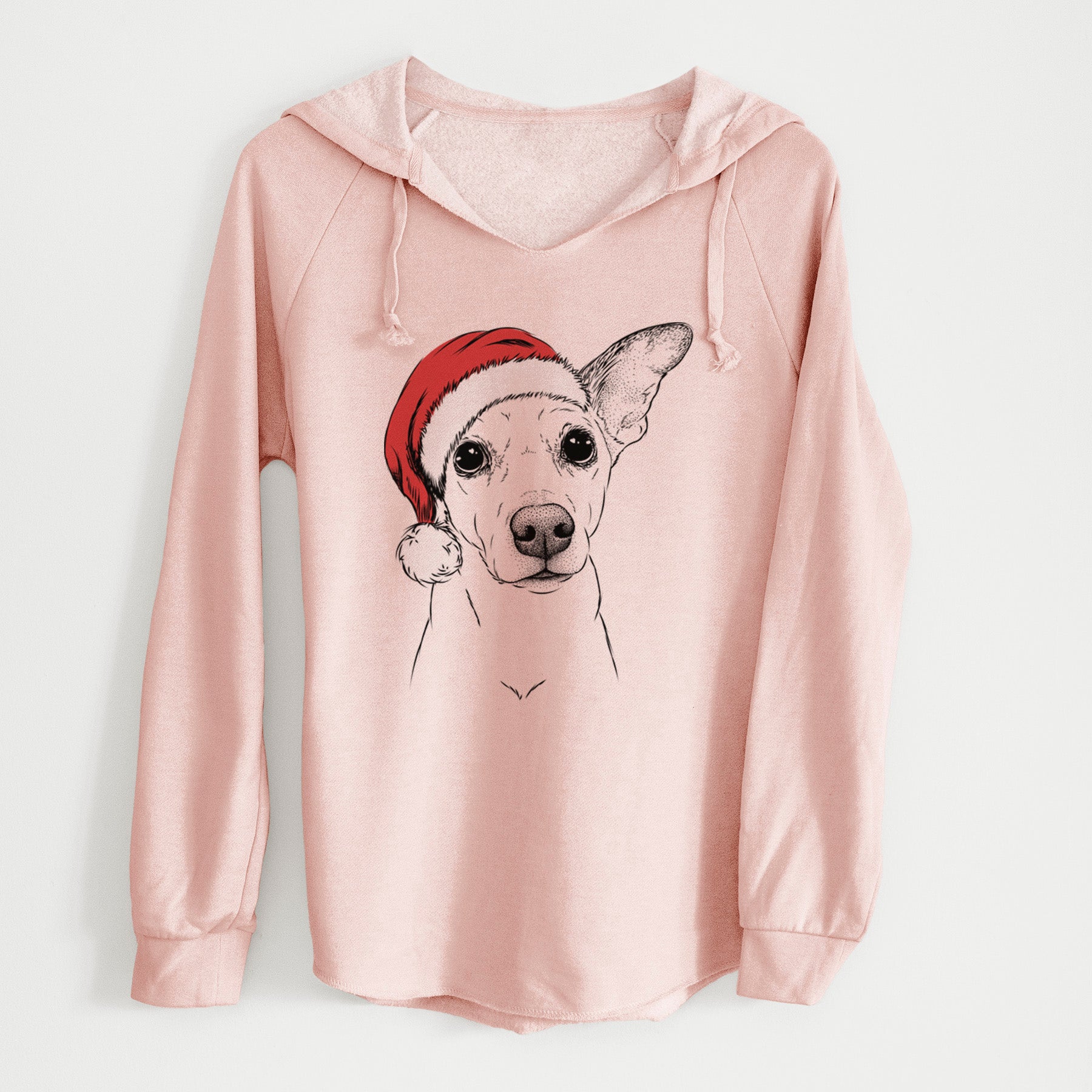 Santa Molly the Jack Russell Terrier - Cali Wave Hooded Sweatshirt