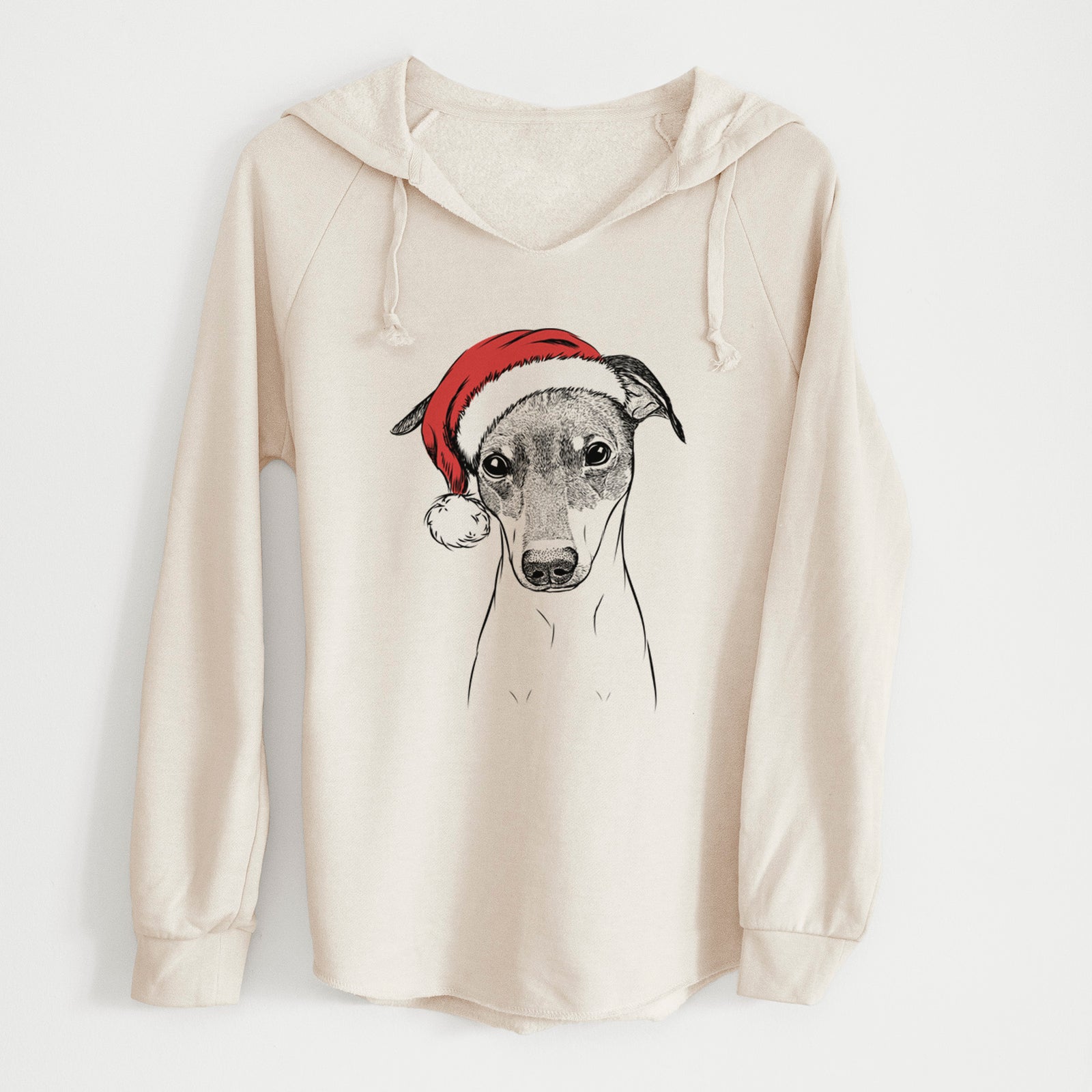 Santa Momo the Japanese Terrier - Cali Wave Hooded Sweatshirt