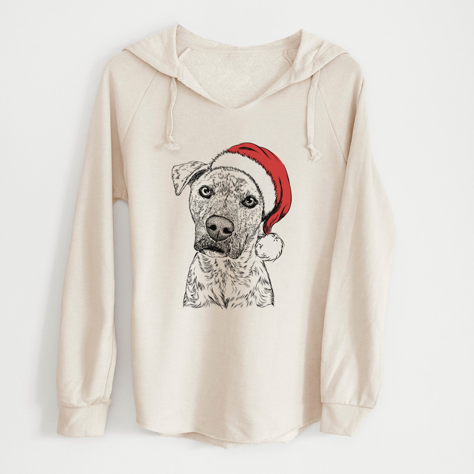 Santa Monster Baby the Pitbull Mix - Cali Wave Hooded Sweatshirt
