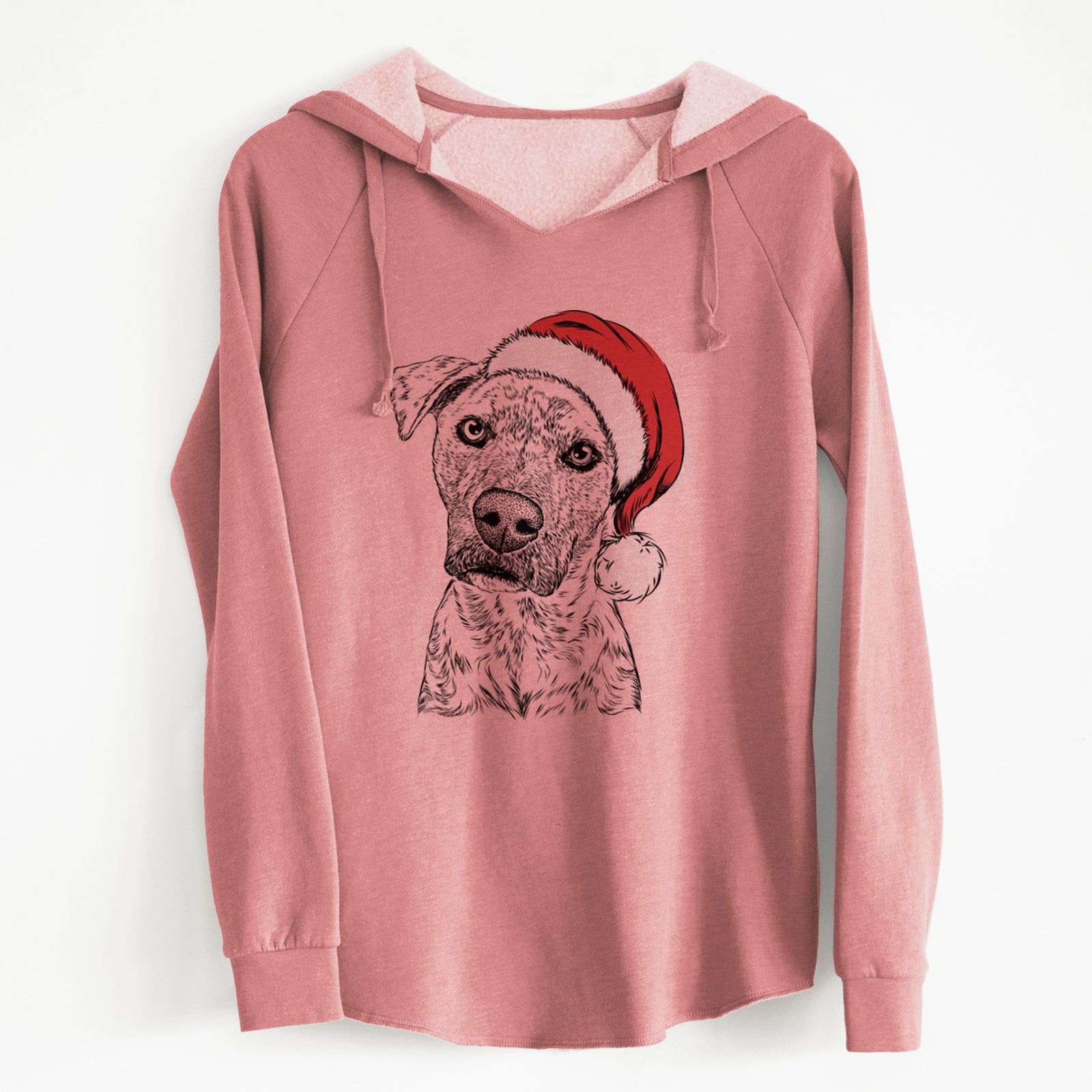 Santa Monster Baby the Pitbull Mix - Cali Wave Hooded Sweatshirt