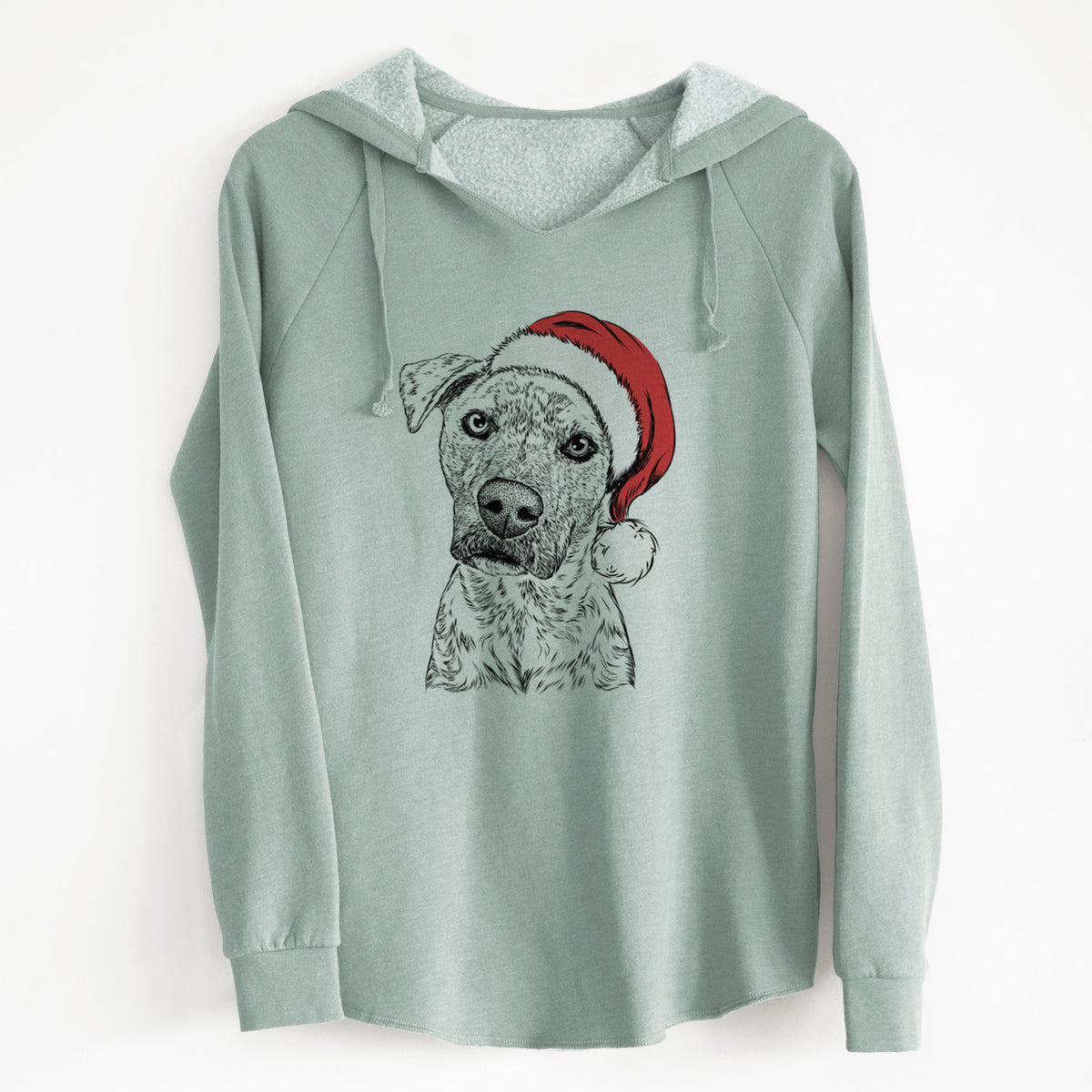 Santa Monster Baby the Pitbull Mix - Cali Wave Hooded Sweatshirt