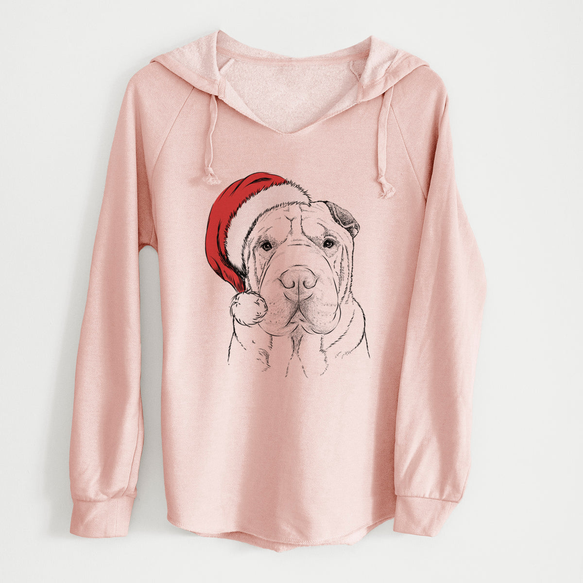 Santa Moomers the Shar Pei - Cali Wave Hooded Sweatshirt
