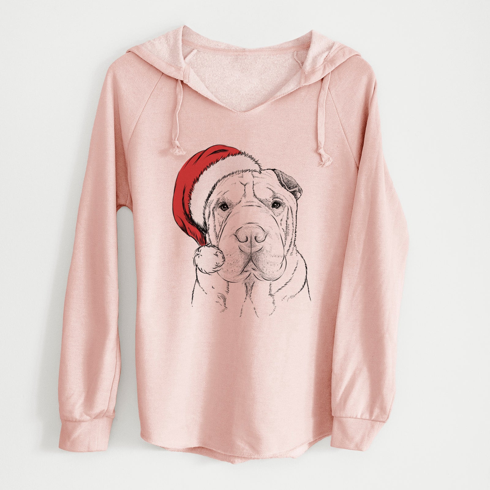 Santa Moomers the Shar Pei - Cali Wave Hooded Sweatshirt