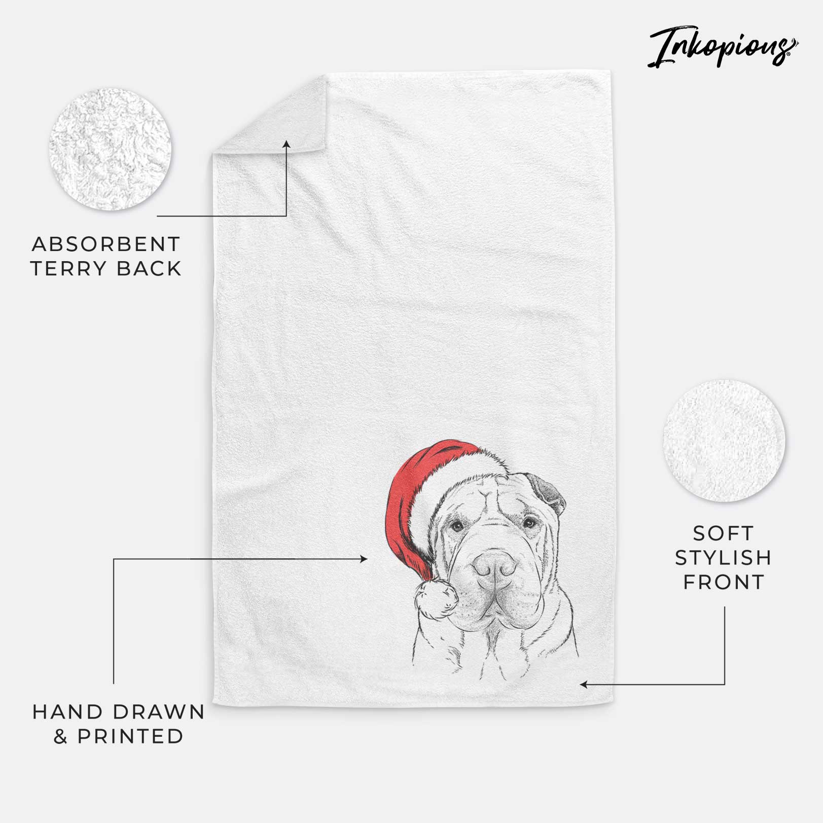 Moomers the Shar Pei Decorative Hand Towel