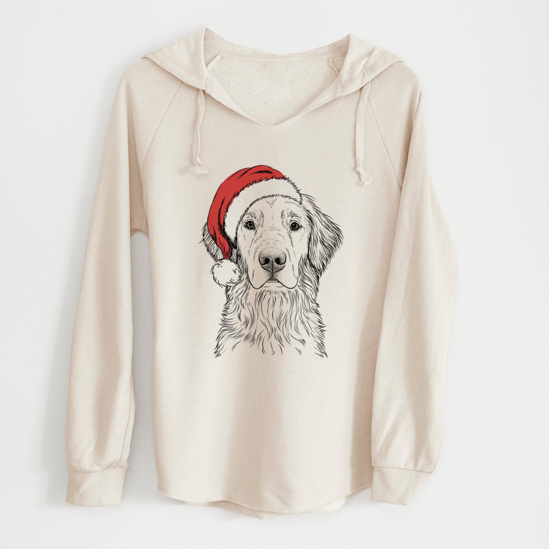 Santa Moose the Field Golden Retriever - Cali Wave Hooded Sweatshirt