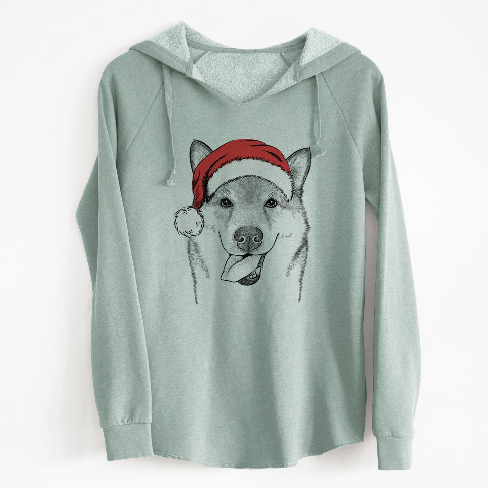 Santa Mothra the Shiba Inu - Cali Wave Hooded Sweatshirt