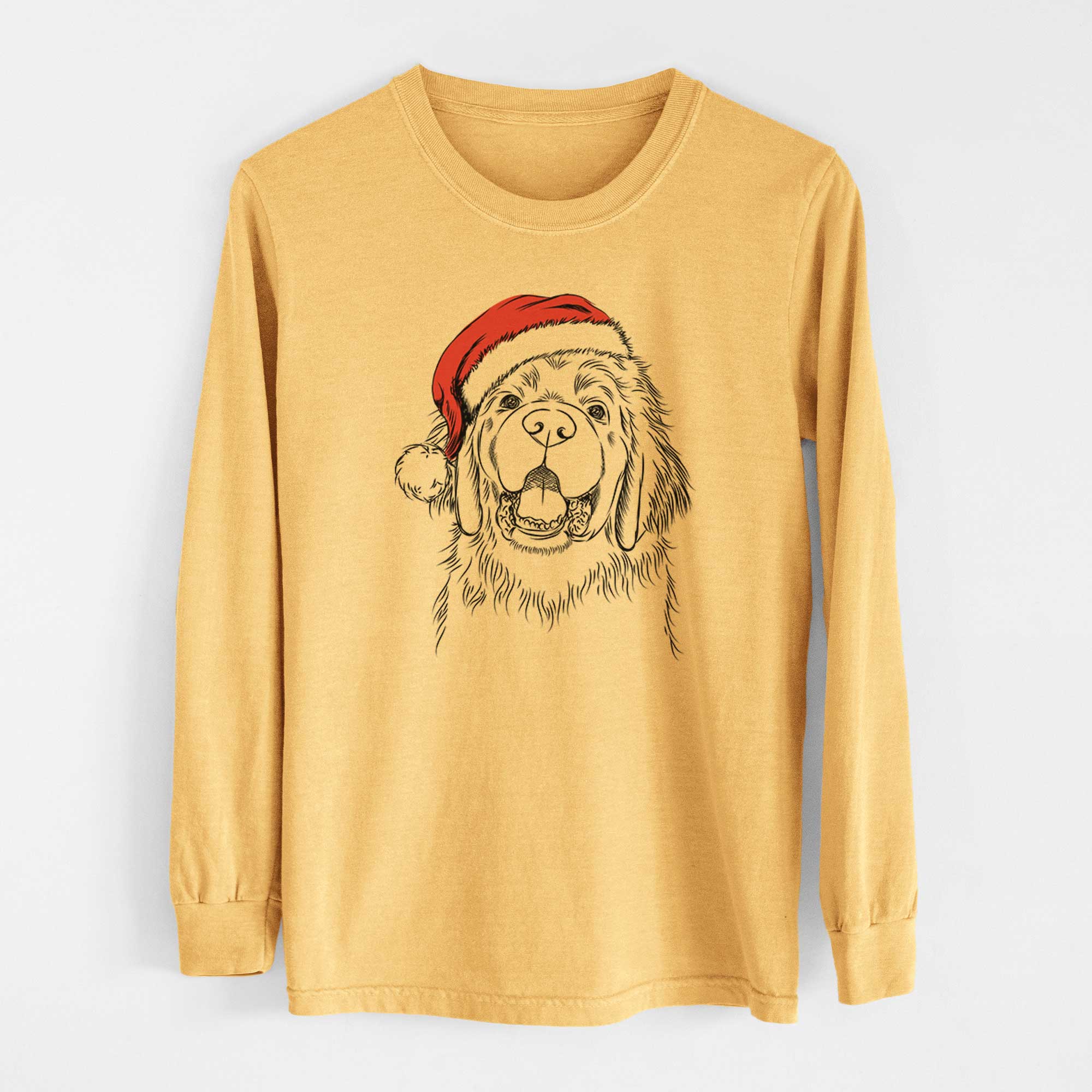 Santa Mozart the Newfoundland - Heavyweight 100% Cotton Long Sleeve