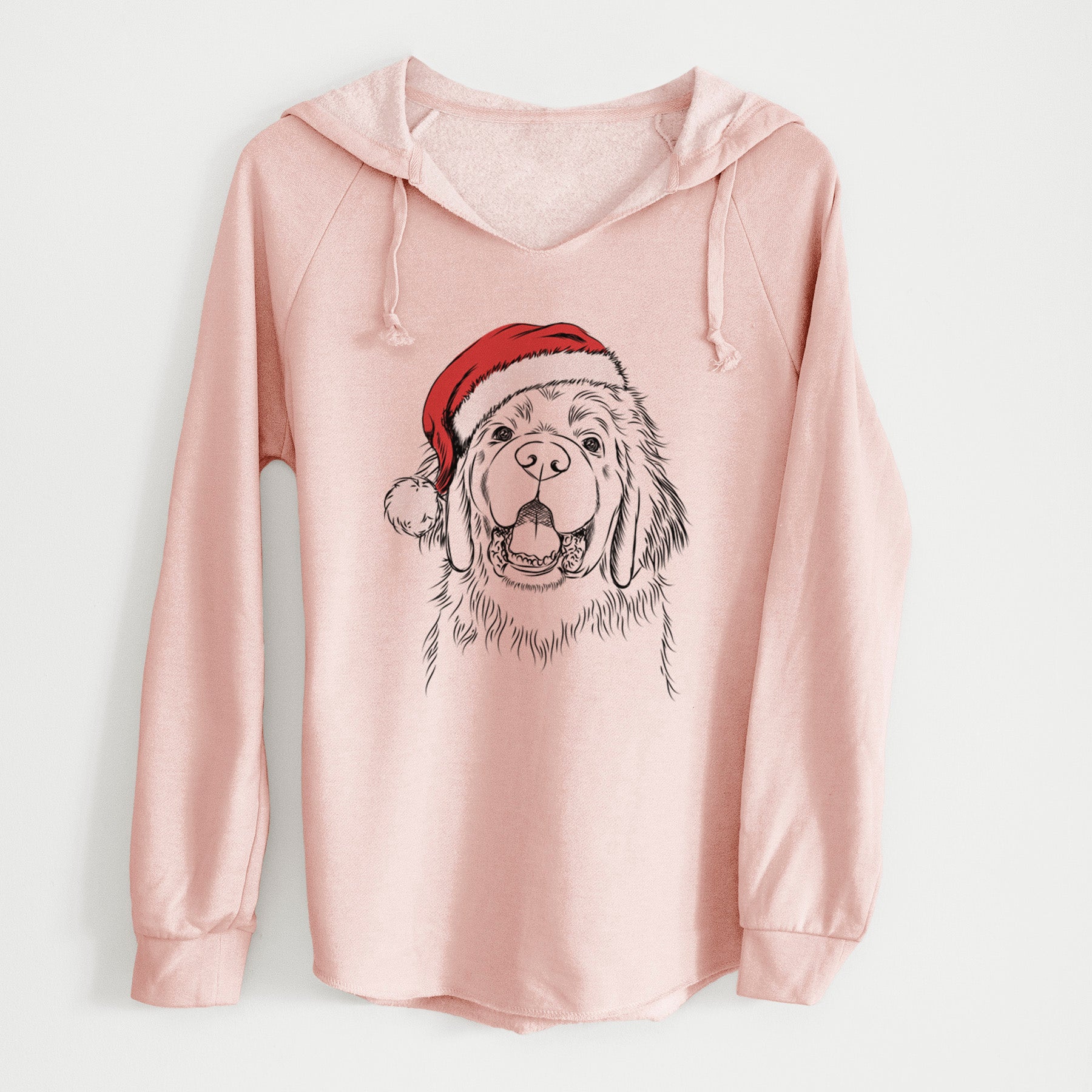 Santa Mozart the Newfoundland - Cali Wave Hooded Sweatshirt