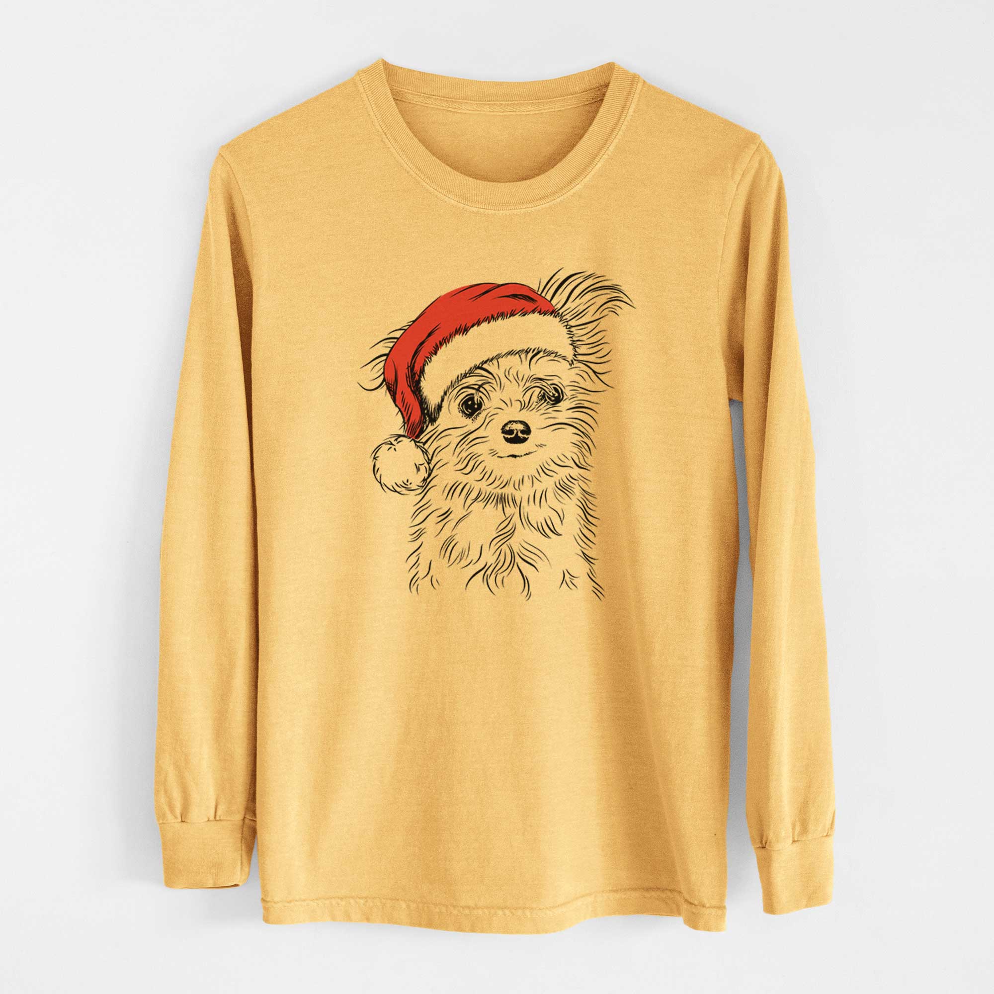 Santa Mr. Gucci Poochi the Maltese - Heavyweight 100% Cotton Long Sleeve