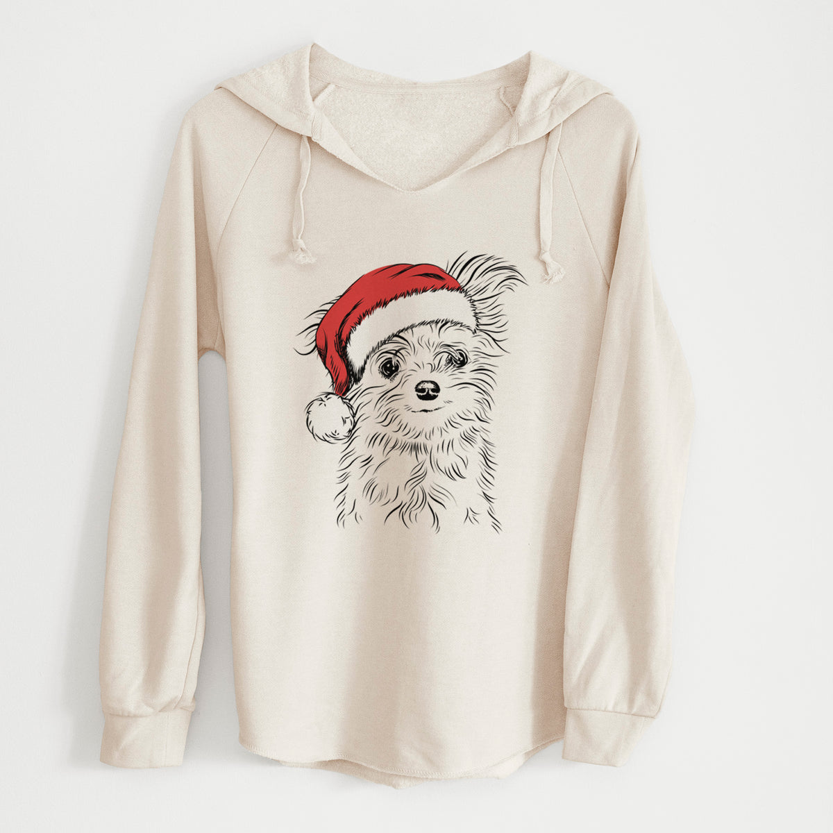 Santa Mr. Gucci Poochi the Maltese - Cali Wave Hooded Sweatshirt