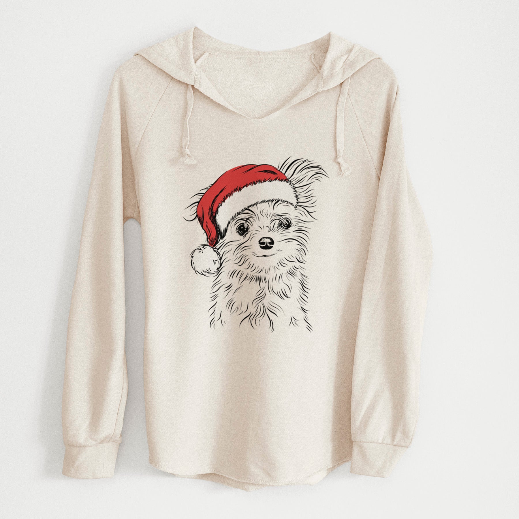 Santa Mr. Gucci Poochi the Maltese - Cali Wave Hooded Sweatshirt