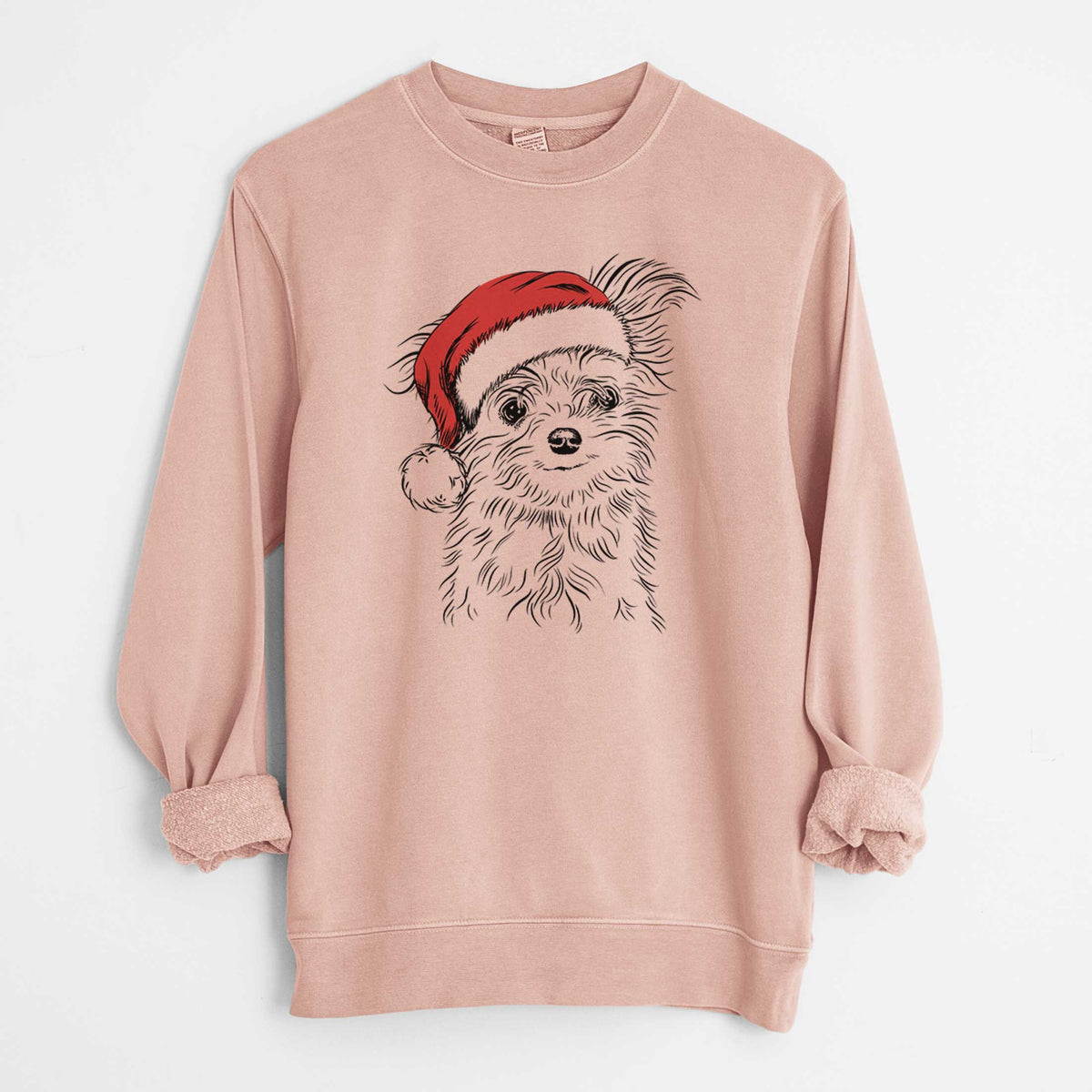 Santa Mr. Gucci Poochi the Maltese - Unisex Pigment Dyed Crew Sweatshirt