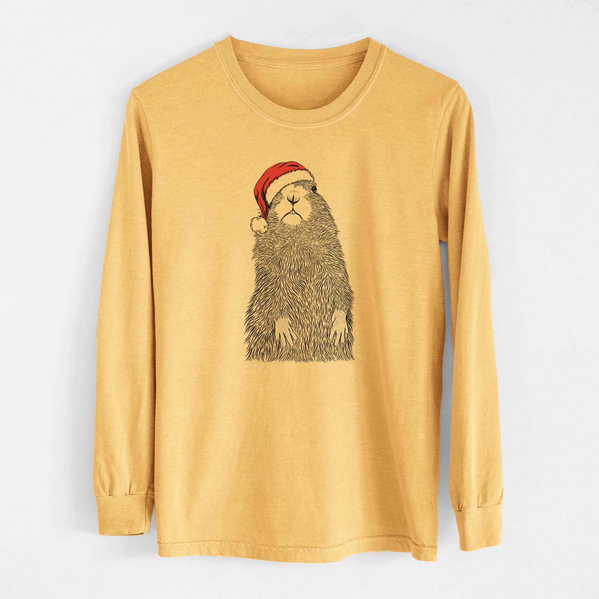 Santa Mr. Otis the Prairie Dog - Heavyweight 100% Cotton Long Sleeve