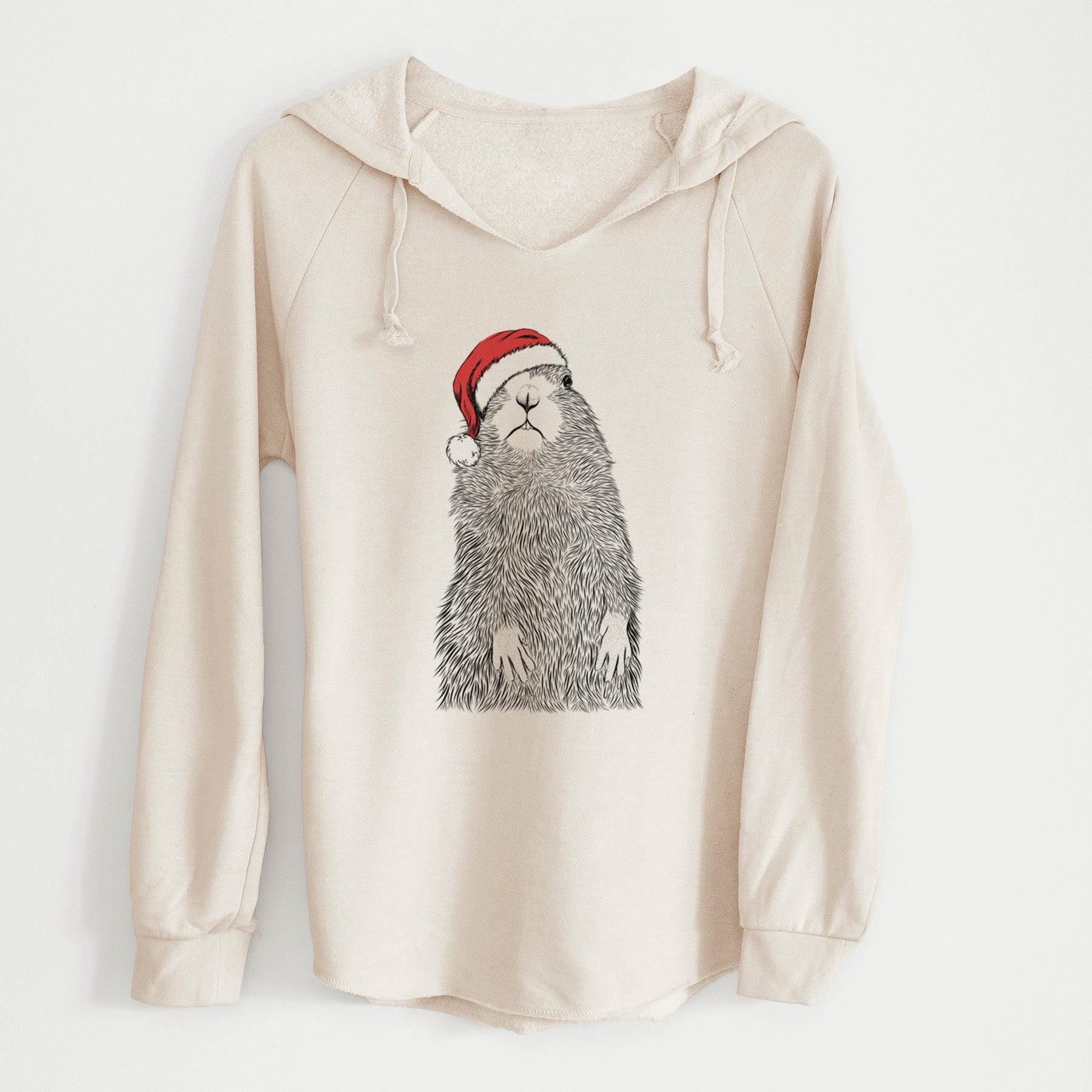 Santa Mr. Otis the Prairie Dog - Cali Wave Hooded Sweatshirt