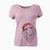 Santa Mr. Rusty the Long Haired Dachshund - Women's V-neck Shirt