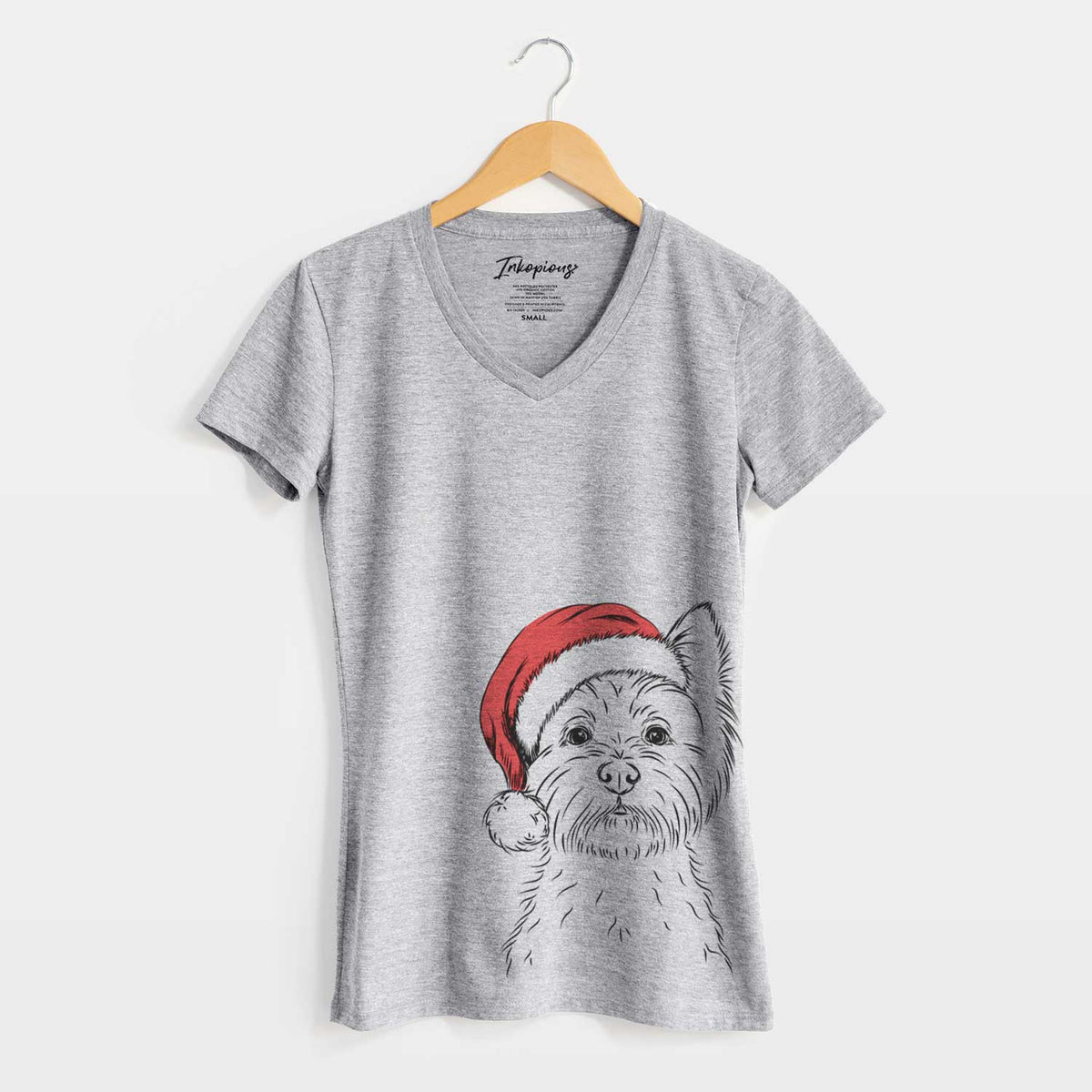 Santa Murphy the West Highland Terrier - Women's V-neck Shirt
