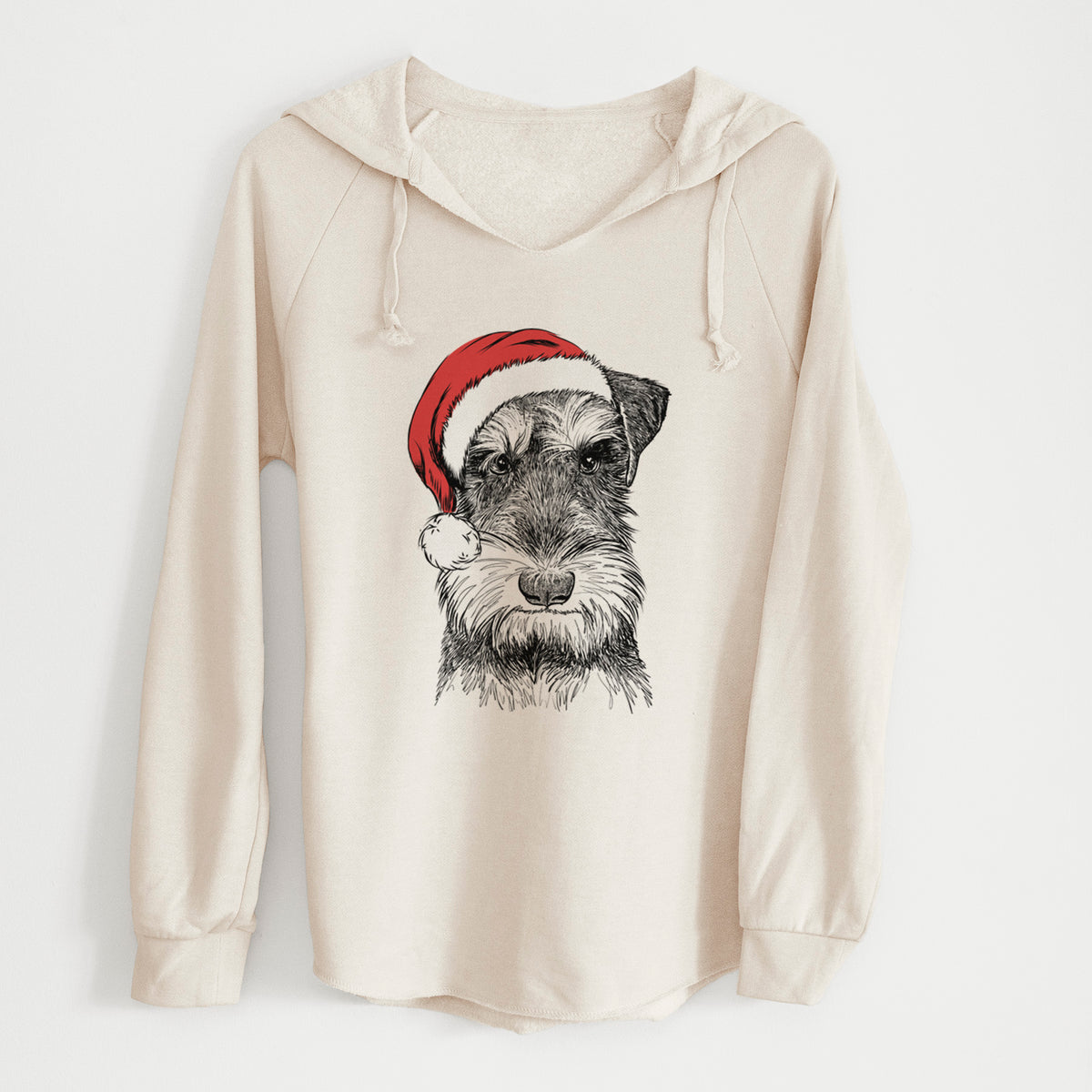 Santa Murphy the Mini Schnauzer - Cali Wave Hooded Sweatshirt