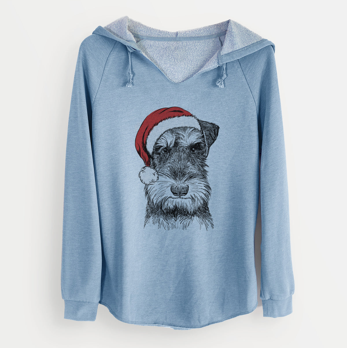 Santa Murphy the Mini Schnauzer - Cali Wave Hooded Sweatshirt