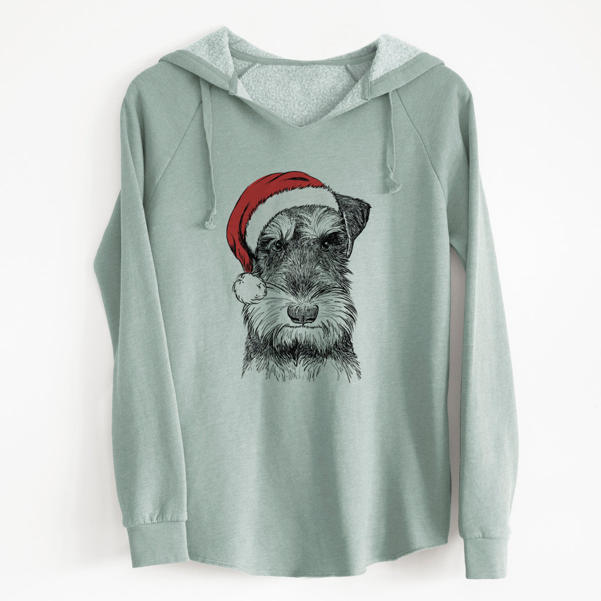 Santa Murphy the Mini Schnauzer - Cali Wave Hooded Sweatshirt
