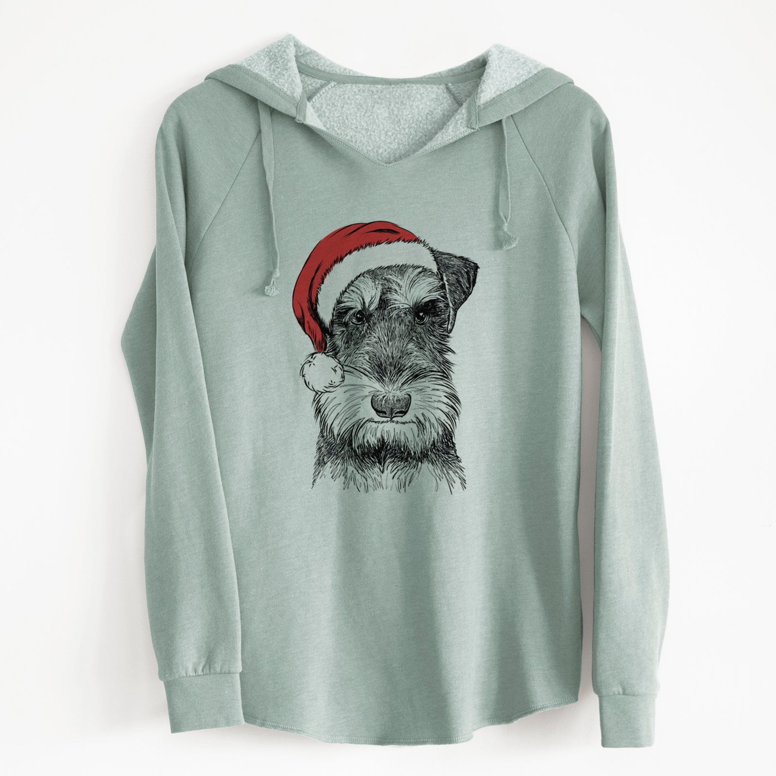 Santa Murphy the Mini Schnauzer - Cali Wave Hooded Sweatshirt
