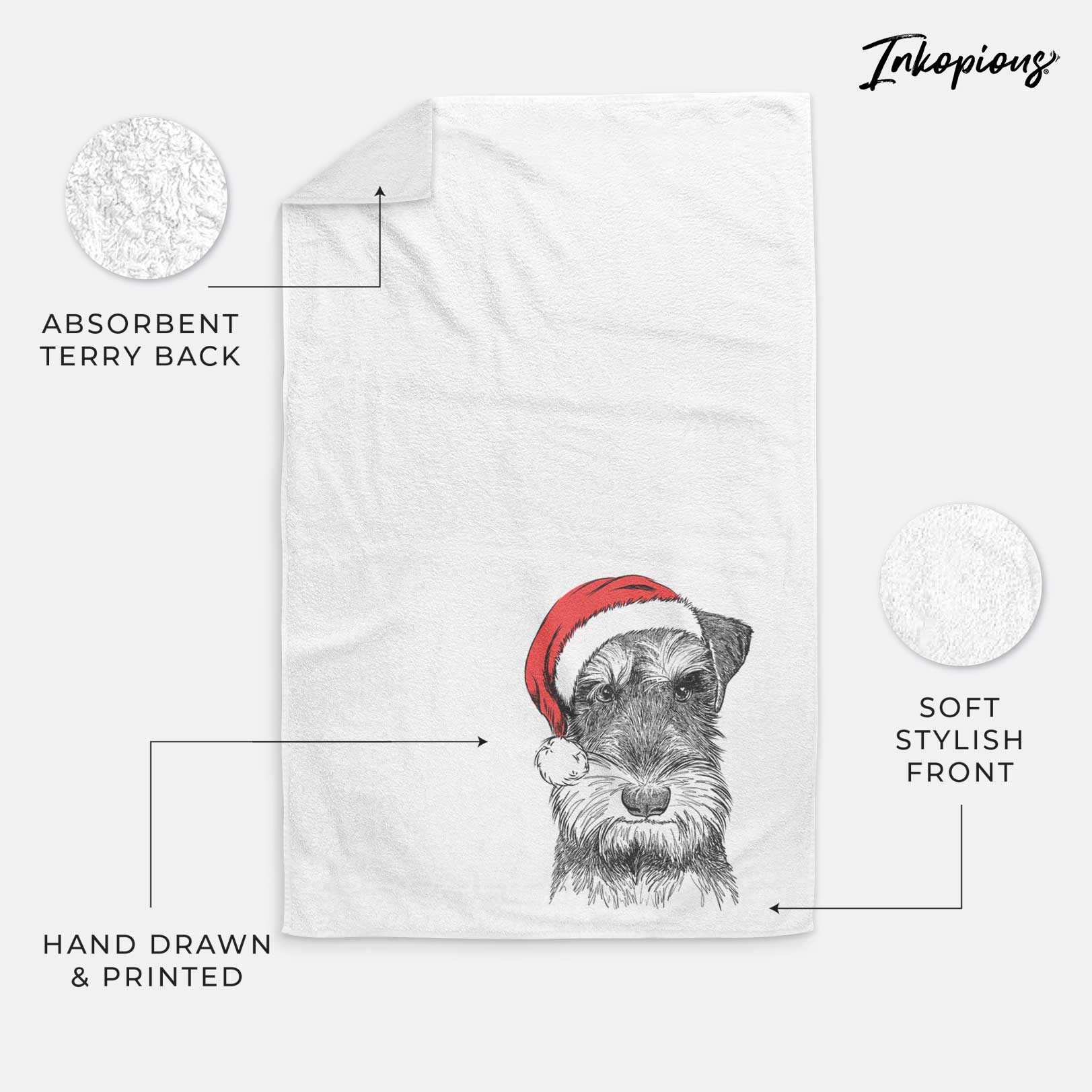 Murphy the Mini Schnauzer Decorative Hand Towel