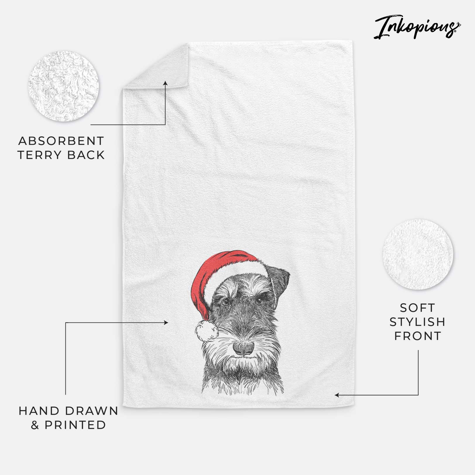 Murphy the Mini Schnauzer Decorative Hand Towel