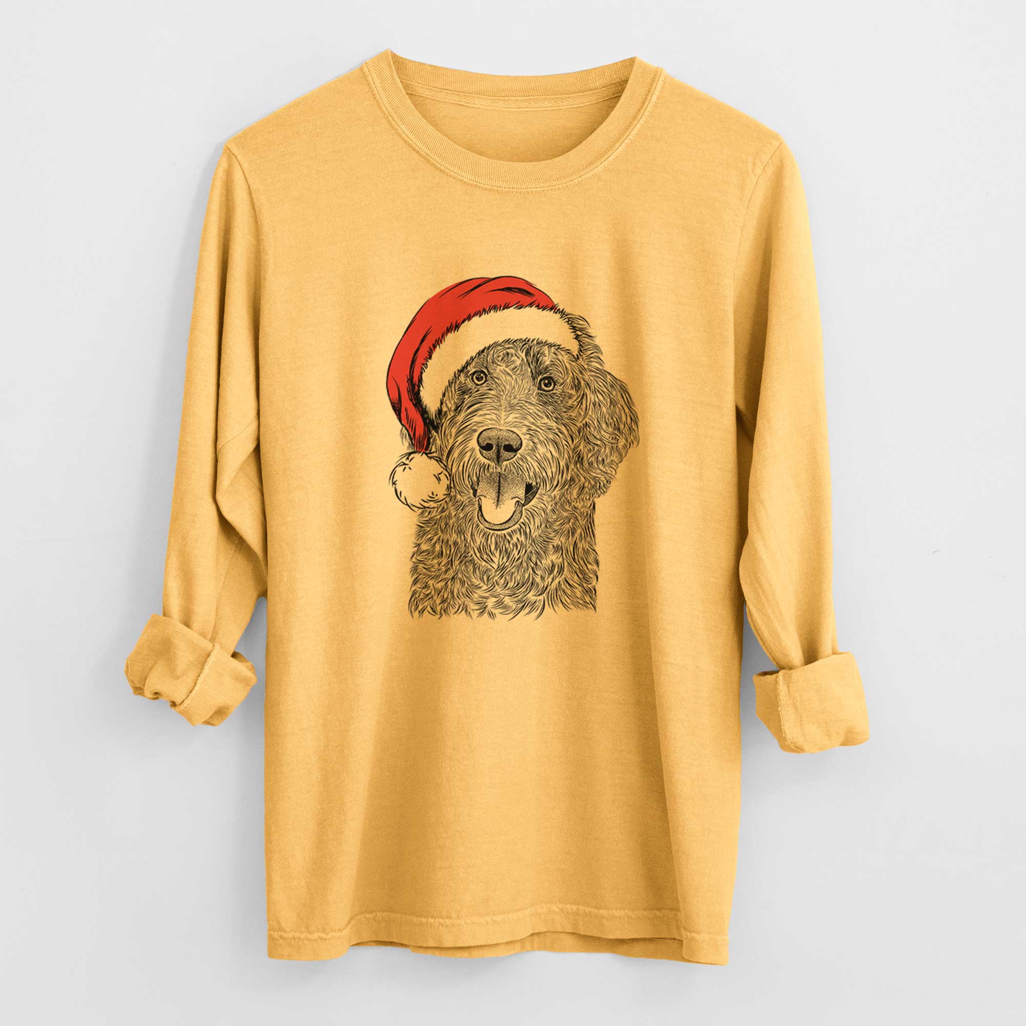 Santa Murr Dog the Labradoodle - Heavyweight 100% Cotton Long Sleeve