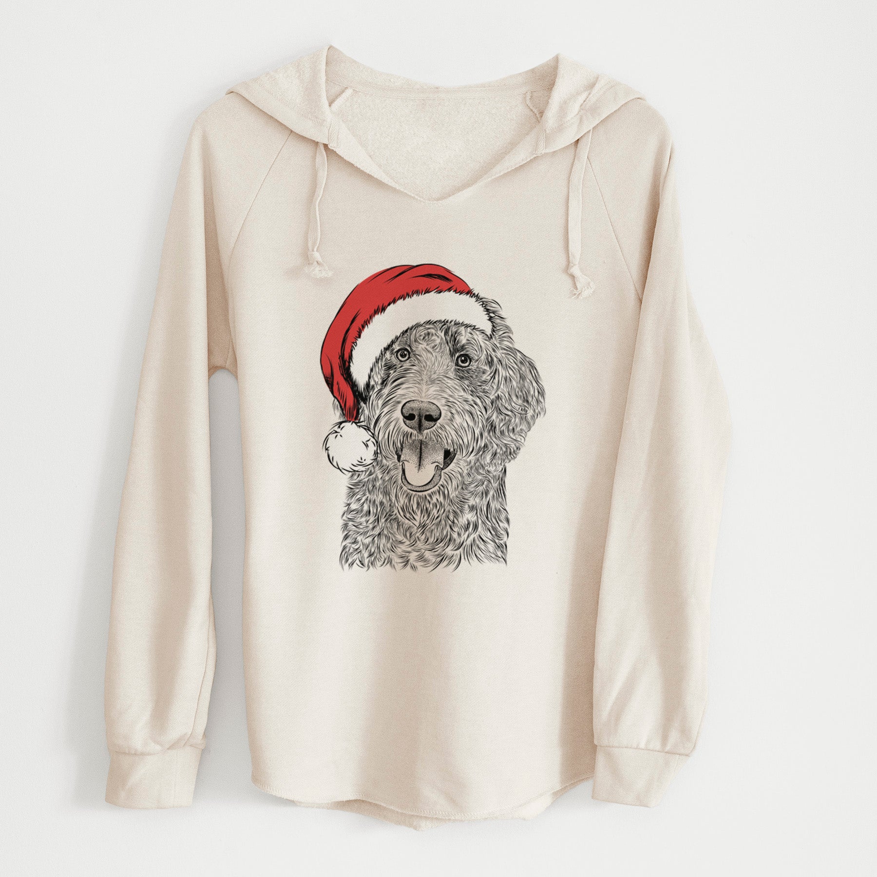 Santa Murr Dog the Labradoodle - Cali Wave Hooded Sweatshirt