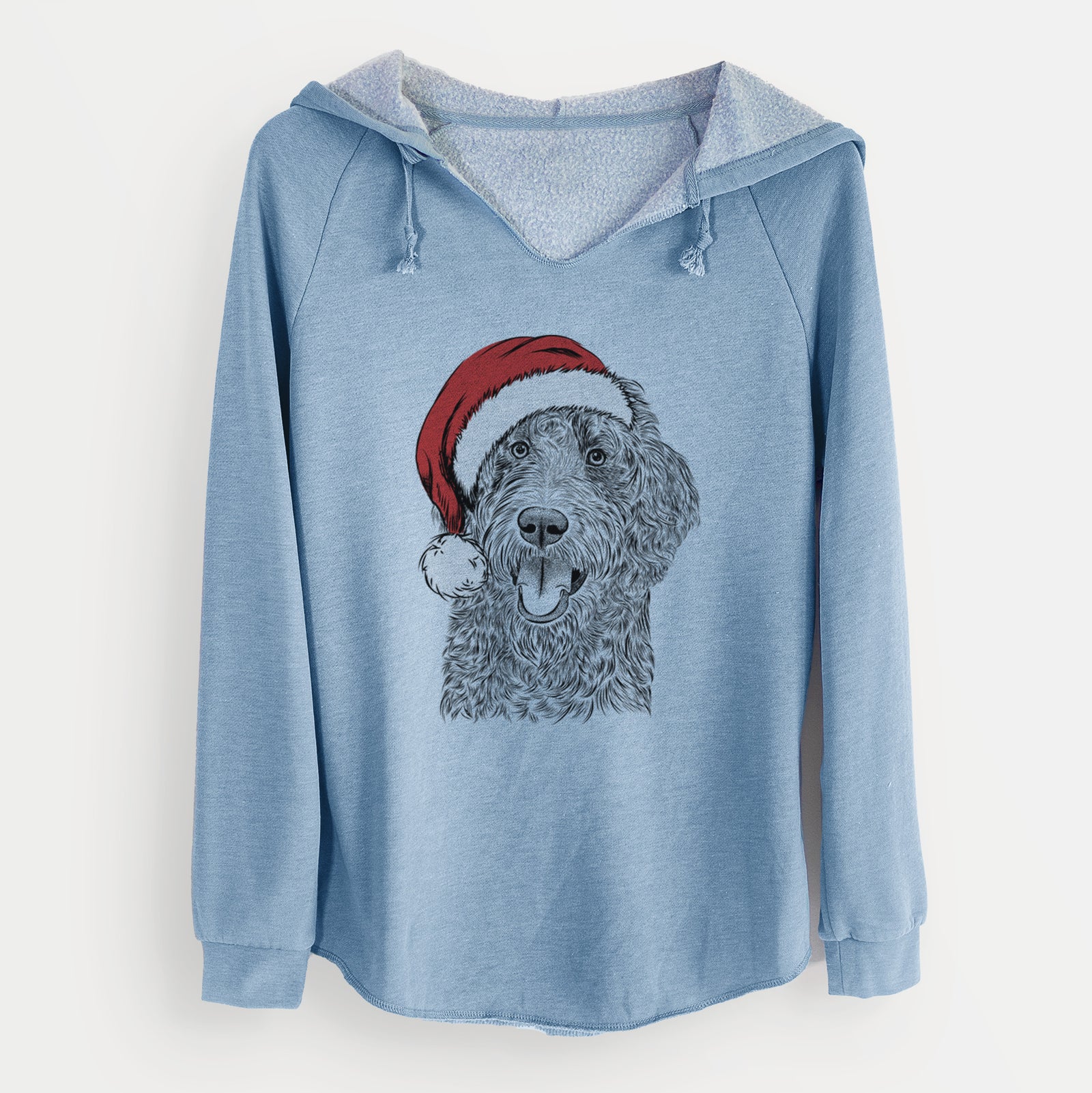 Santa Murr Dog the Labradoodle - Cali Wave Hooded Sweatshirt