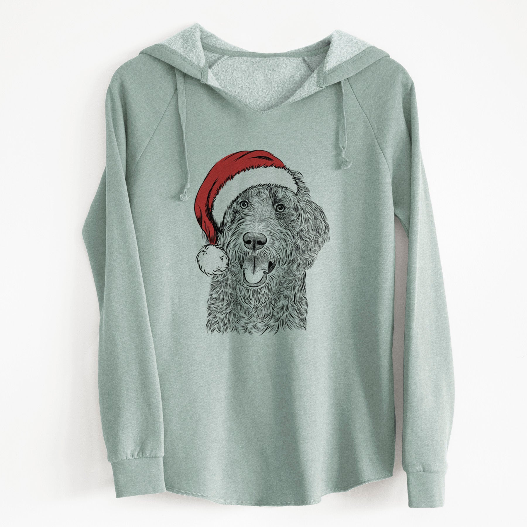 Santa Murr Dog the Labradoodle - Cali Wave Hooded Sweatshirt