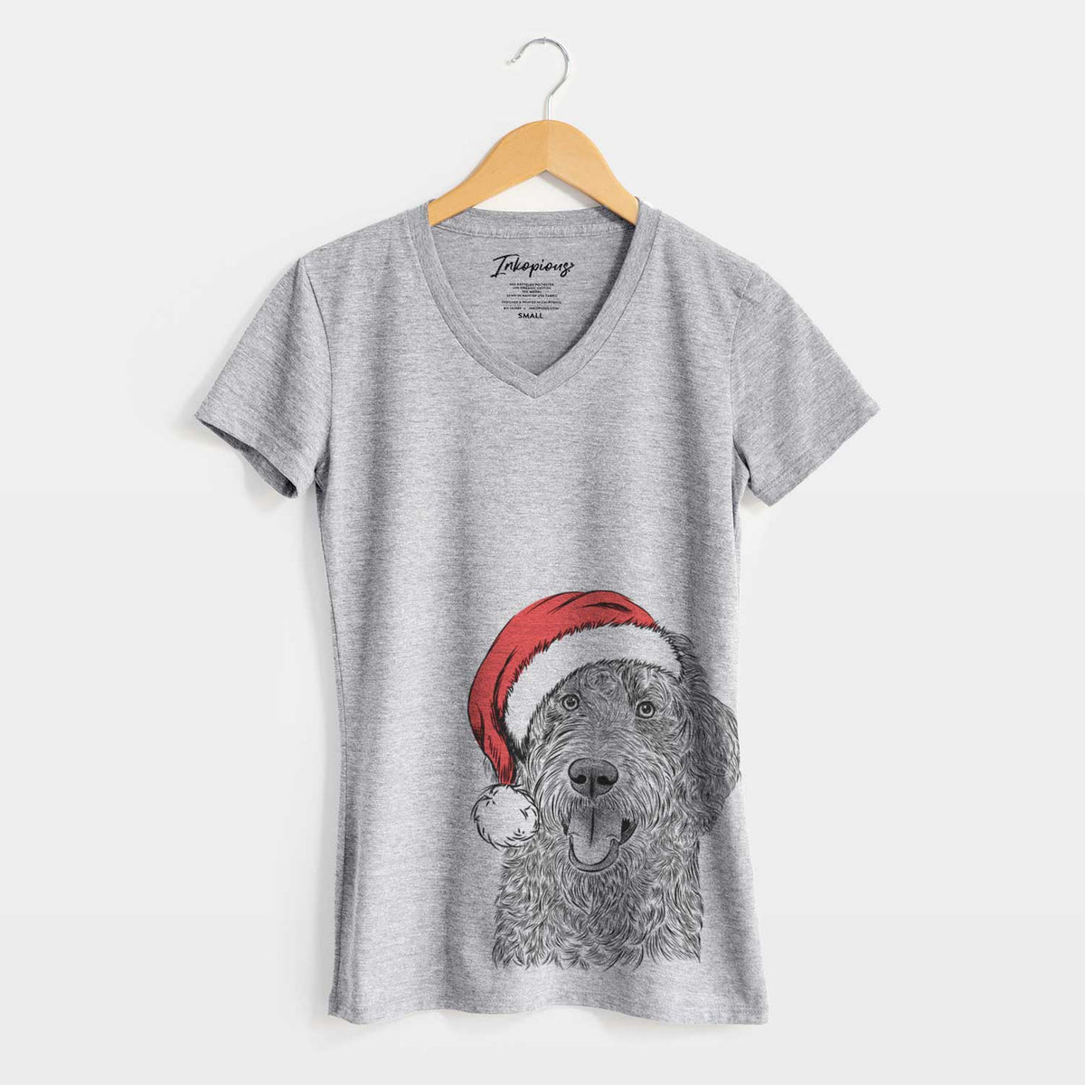 Santa Murr Dog the Labradoodle - Women's V-neck Shirt